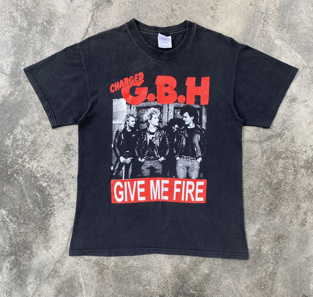Band Tees Sick Vintage Og 90s Charged Gbh Punk Band Tees Hoodie, Sweatshirt | PodTeesHub.com