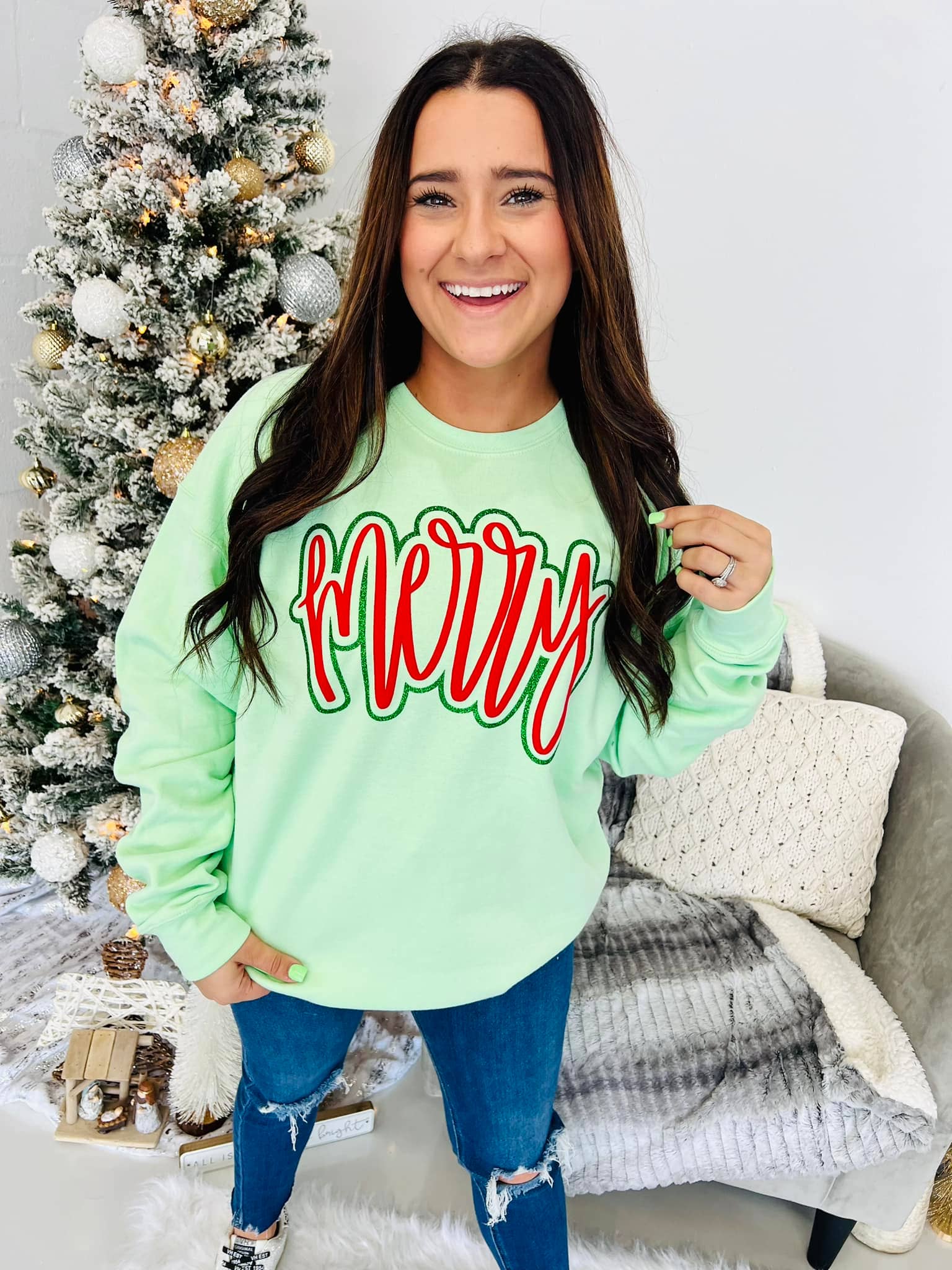 Merry Double Sweatshirt T-Shirts, Hoodie | PodTeesHub.com