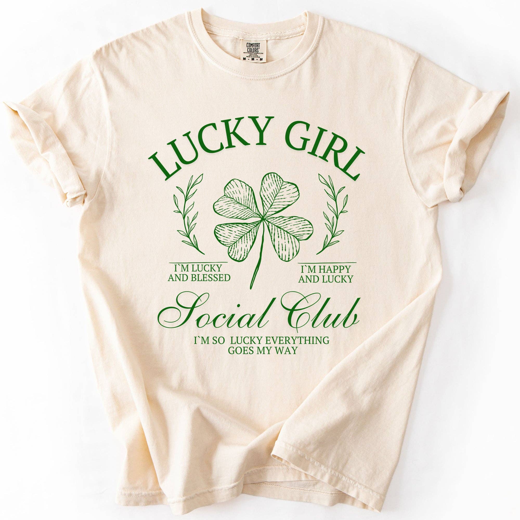 Lucky Girl Social Club, St Patrick's Day, Irish, T-Shirt Hoodie, Sweatshirt | PodTeesHub.com
