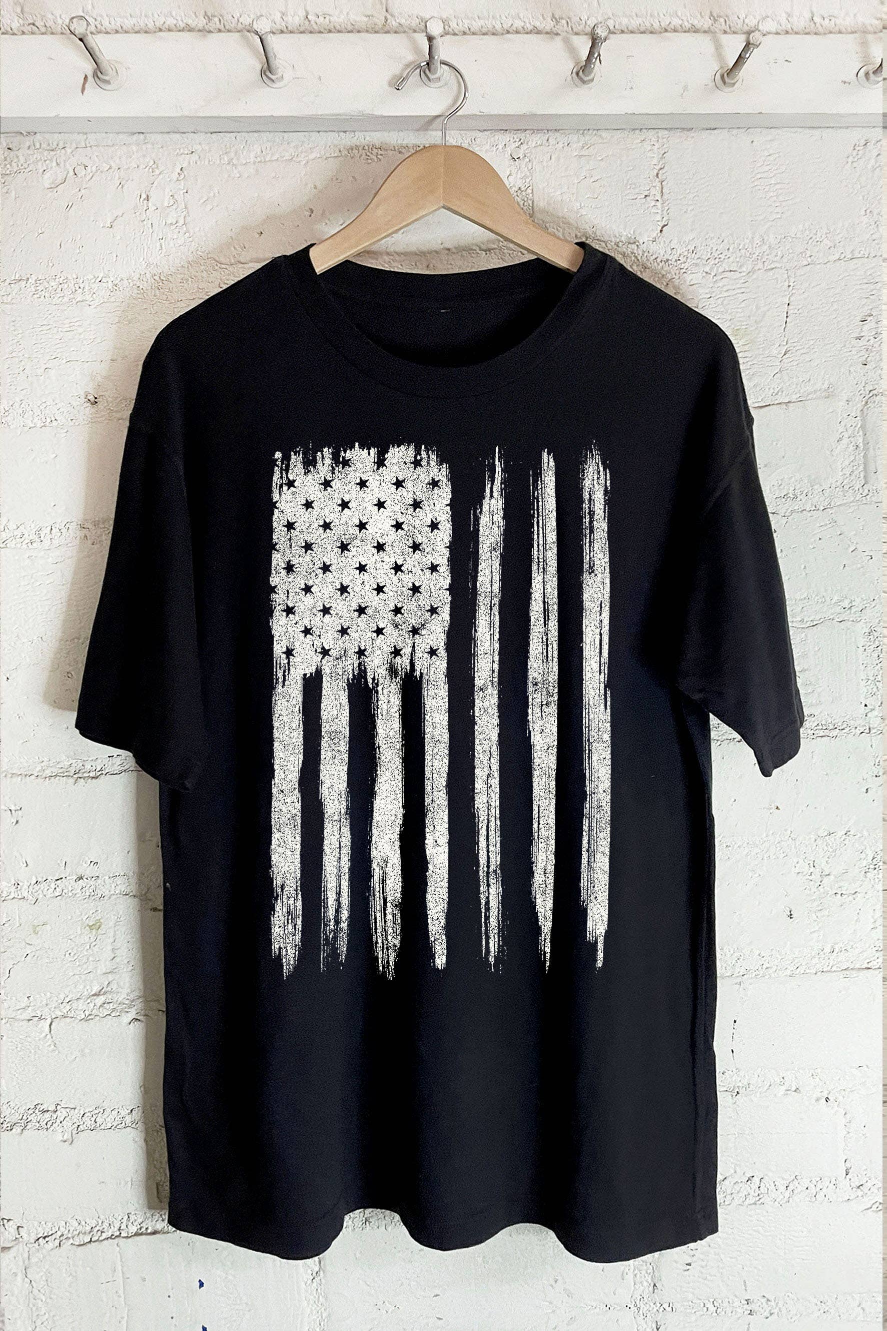 USA Flag-Oversized Tee Hoodie, Sweatshirt | PodTeesHub.com