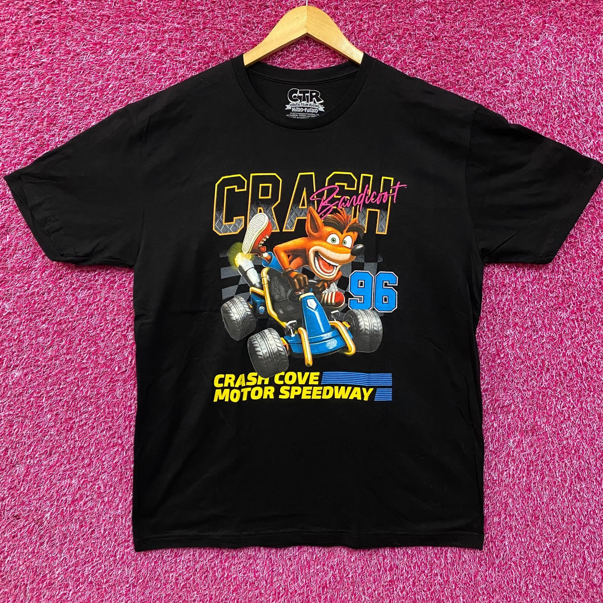 Other Crash Bandicoot Motor Speedway Retro Video Game T Shirt Xl Hoodie, Sweatshirt | PodTeesHub.com