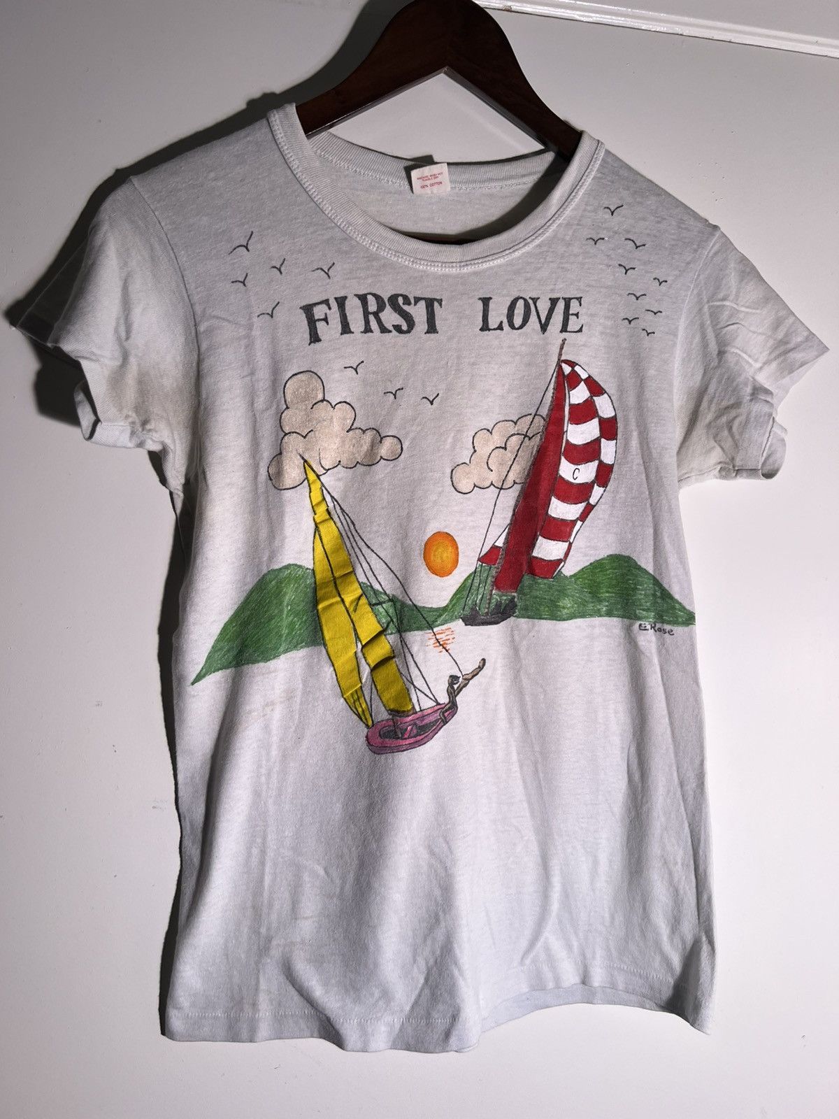 Vintage 80 S 90 S Vtg Vintage First Love Landscape Retro Shirt T-Shirts, Hoodie, Sweatshirt