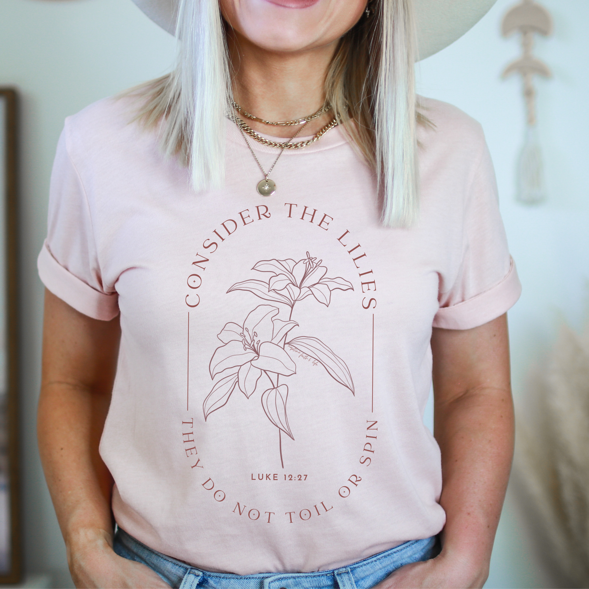 Consider the Lilies Mother's Day Christian Graphic Tee Hoodie, Sweatshirt | PodTeesHub.com