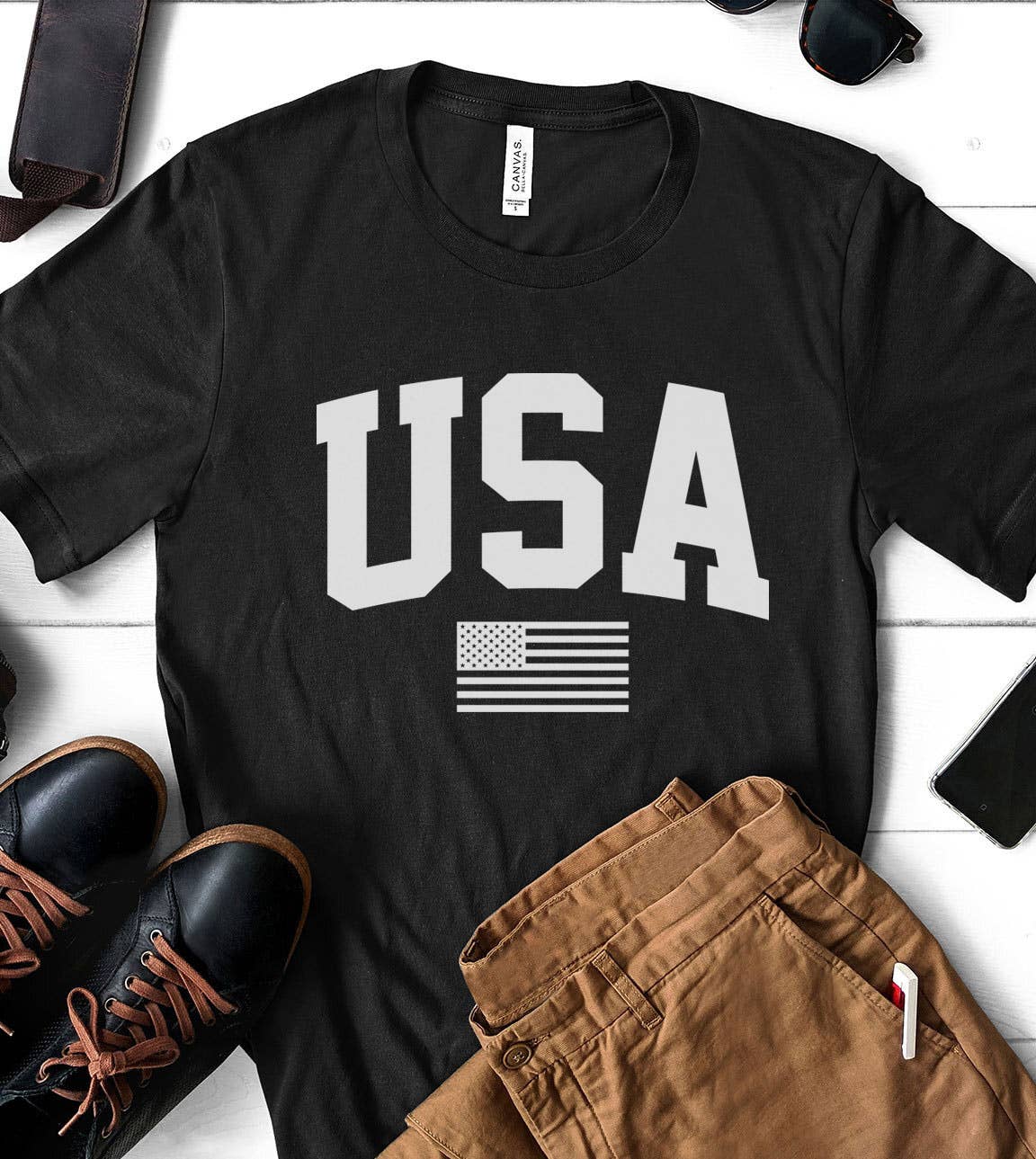USA Flag - USA  Flag America Fun July 4th Patriotic T-Shirt Hoodie, Sweatshirt | PodTeesHub.com