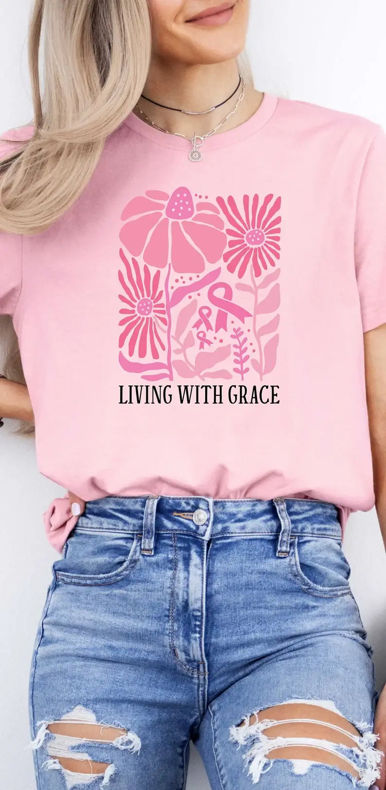 Living with Grace T-Shirt Hoodie, Sweatshirt | PodTeesHub.com