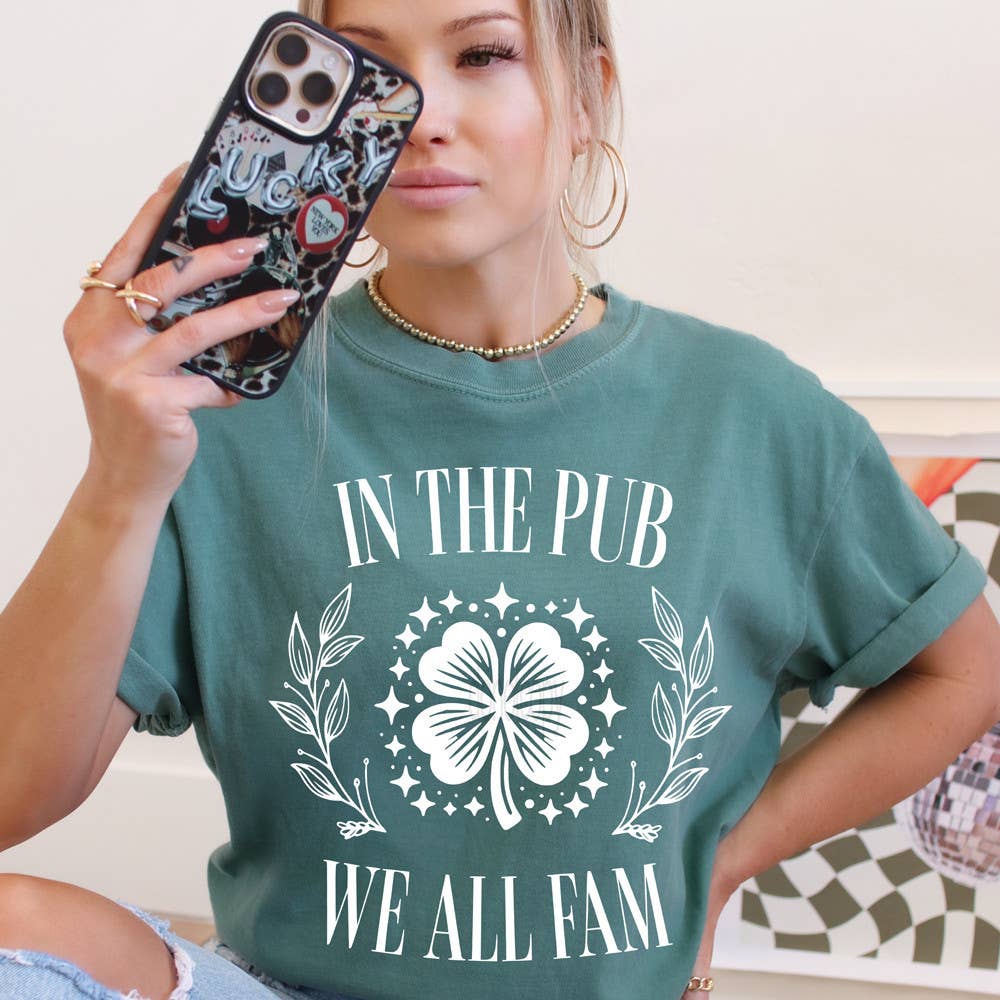 In the Pub, We All Fam Tee Hoodie, Sweatshirt | PodTeesHub.com