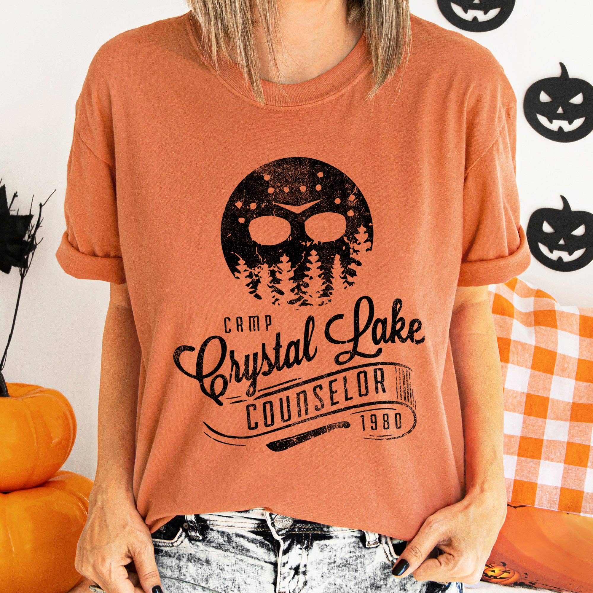 Camp Crystal Lake Counselor Halloween T-Shirt Black Print Hoodie, Sweatshirt | PodTeesHub.com