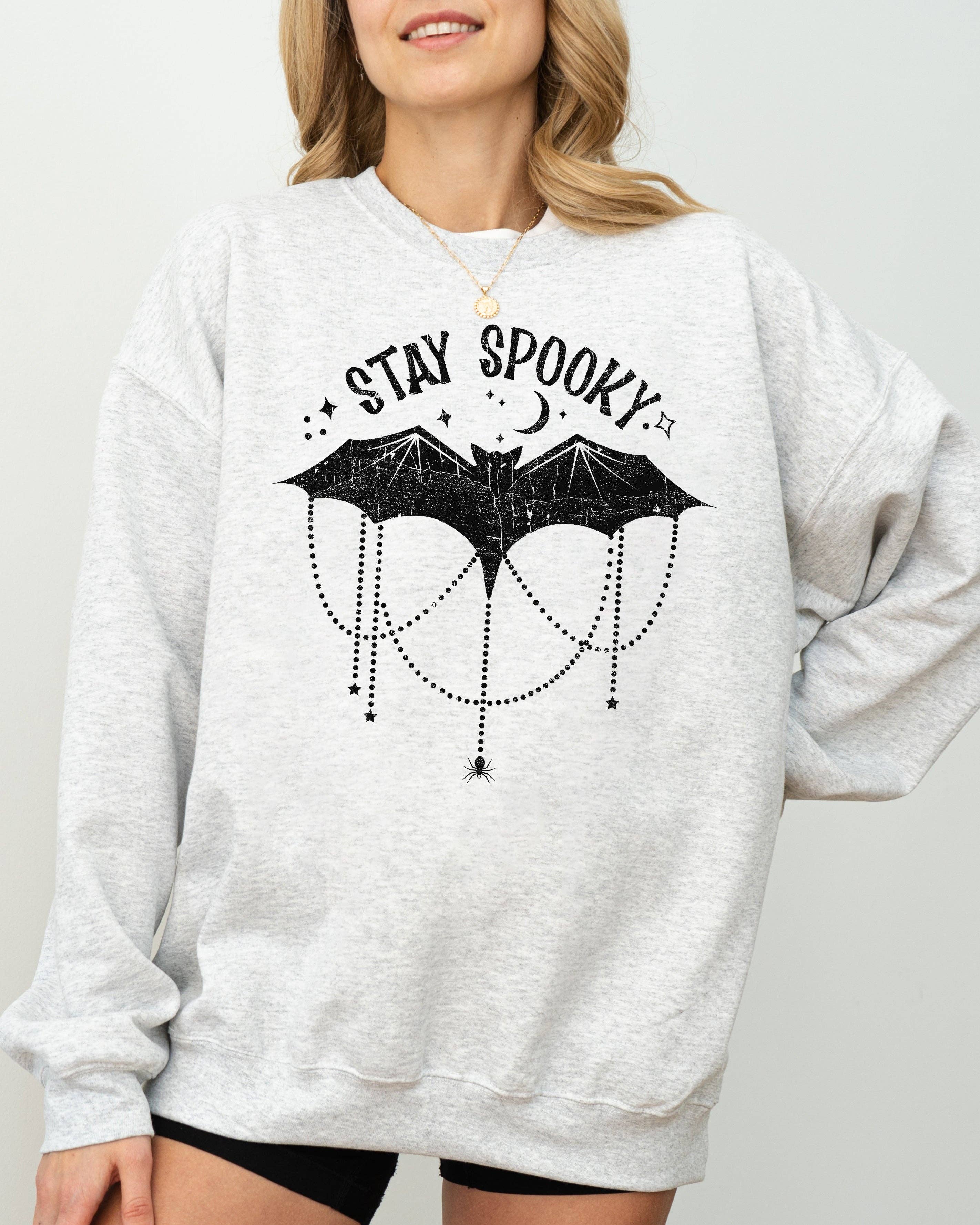 Stay Spooky, Bat, Skeleton Ghost Funny Halloween Sweatshirt T-Shirts, Hoodie | PodTeesHub.com