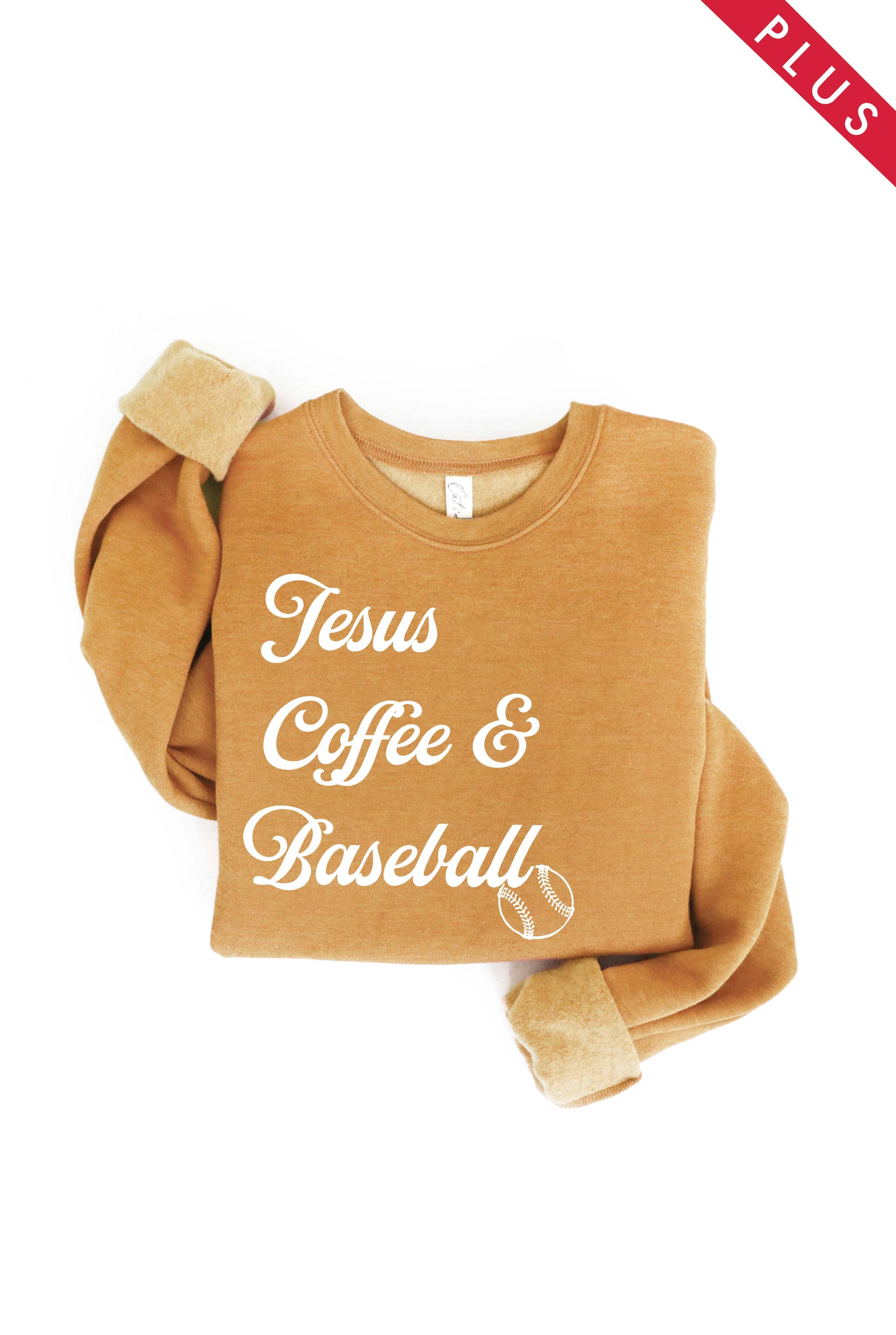 Jesus Coffee and Baseball Plus Graphic Sweatshirt T-Shirts, Hoodie | PodTeesHub.com