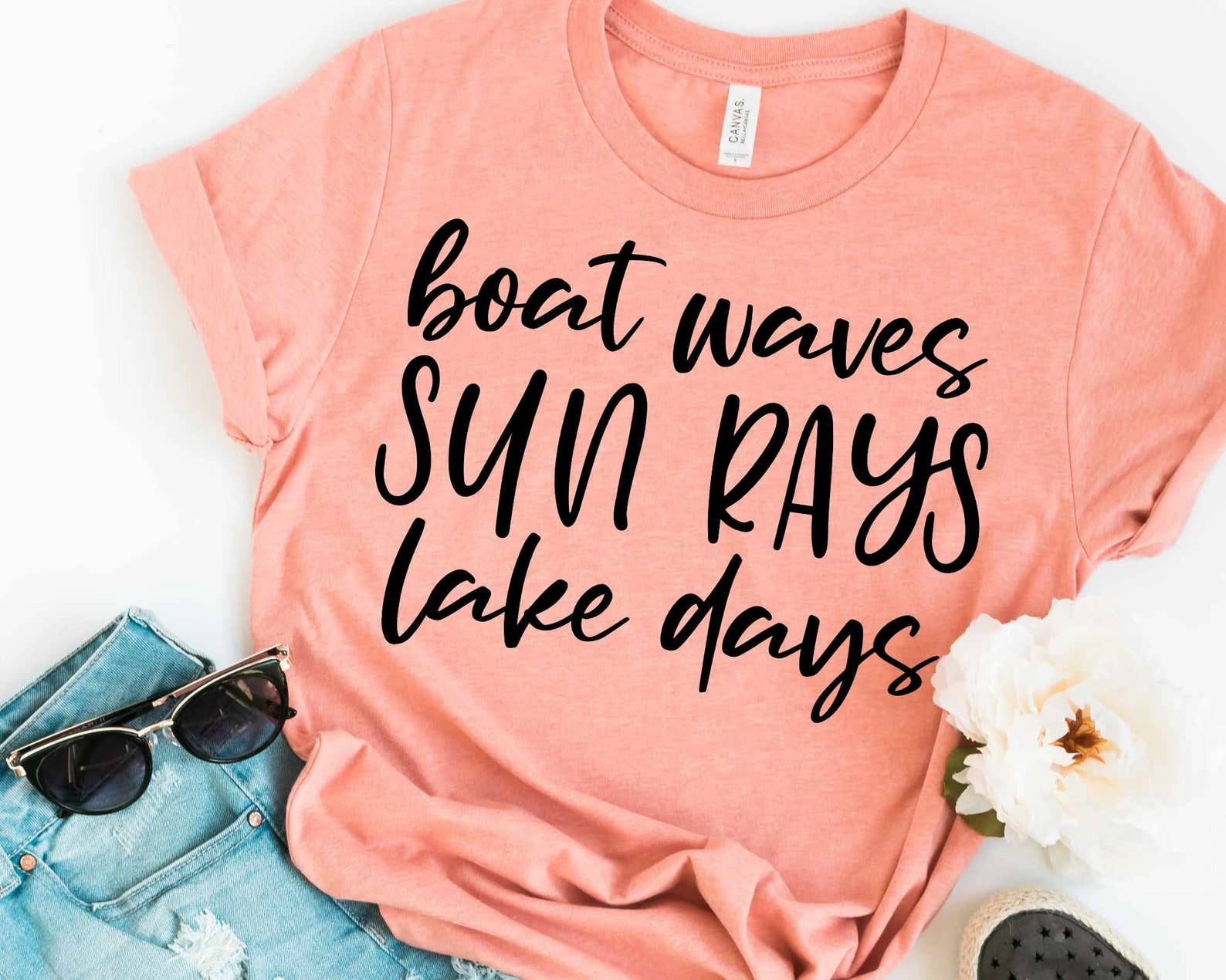 Boat Waves Sun Rays Lake Days T-Shirt Hoodie, Sweatshirt | PodTeesHub.com