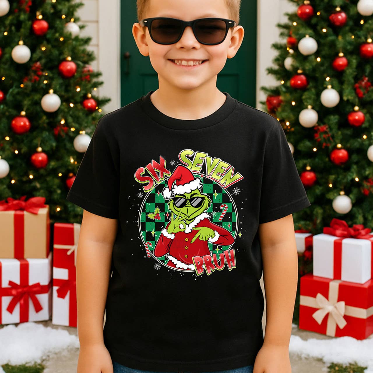 Green Guy Six Seven Bruh Youth Tee Hoodie, Sweatshirt | PodTeesHub.com