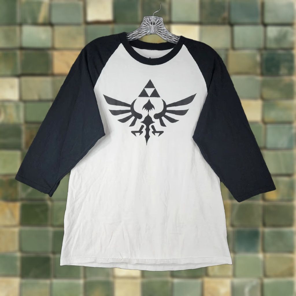 Vintage Zelda Shirt 3 4 Sleeve Size M White Cotton 100 T-Shirts, Hoodie, Sweatshirt