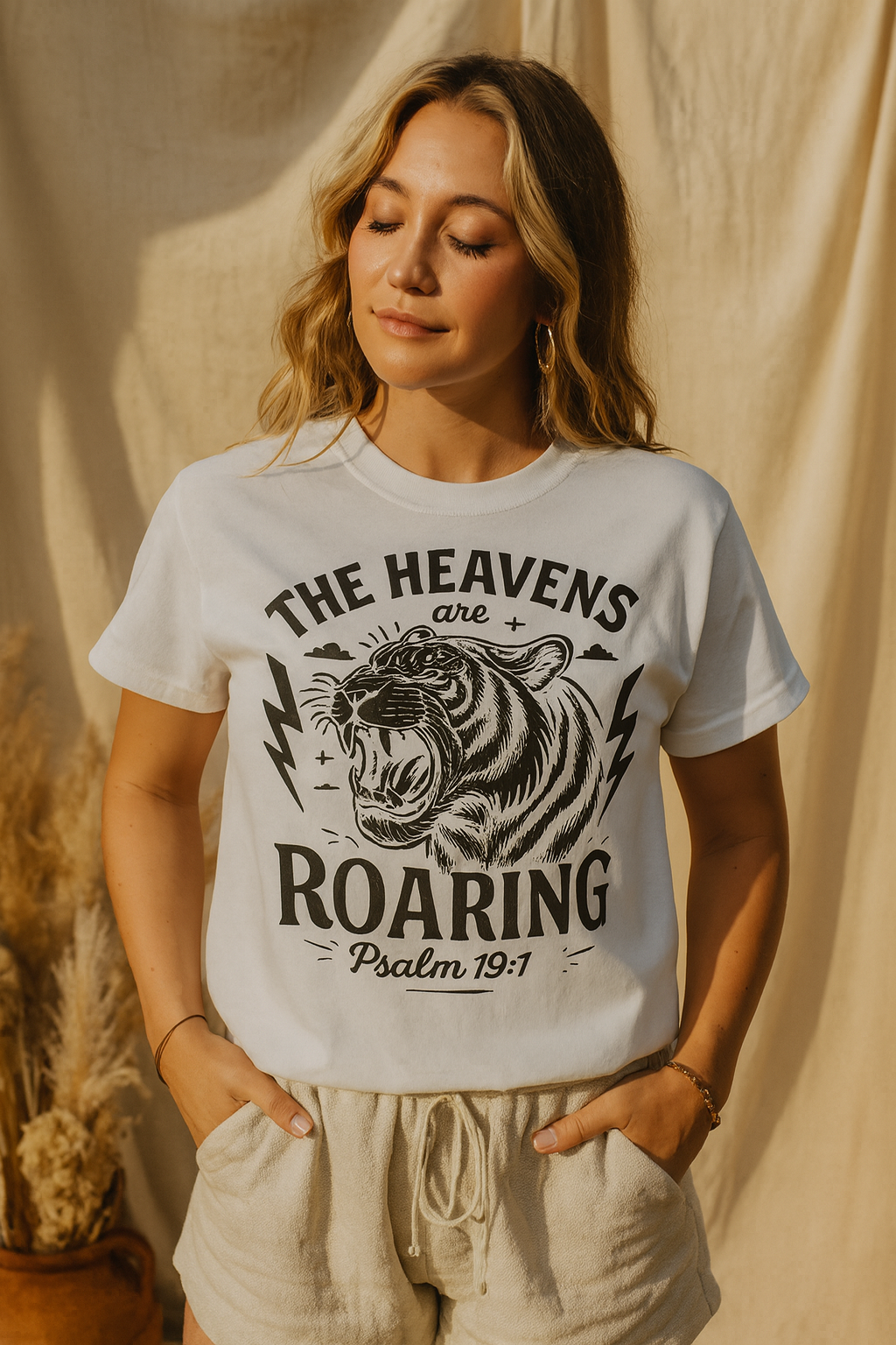 The Heavens Are Roaring Christian Graphic T-Shirt | Gildan Hoodie, Sweatshirt | PodTeesHub.com