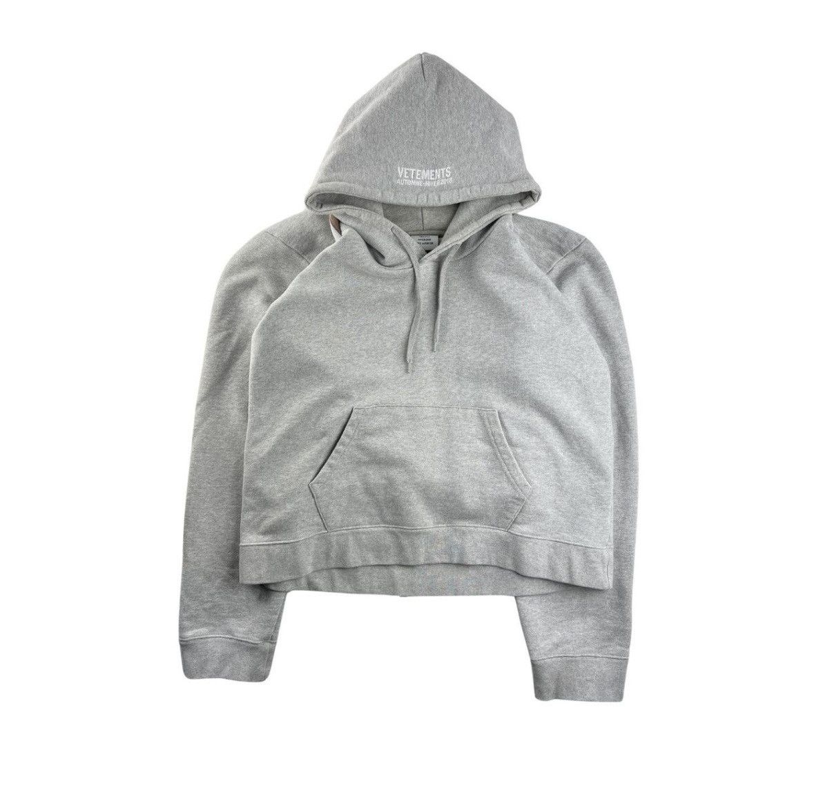 Vetements Grey Misplaced Logo Hoodie 2018 T-Shirts, Sweatshirt | PodTeesHub.com