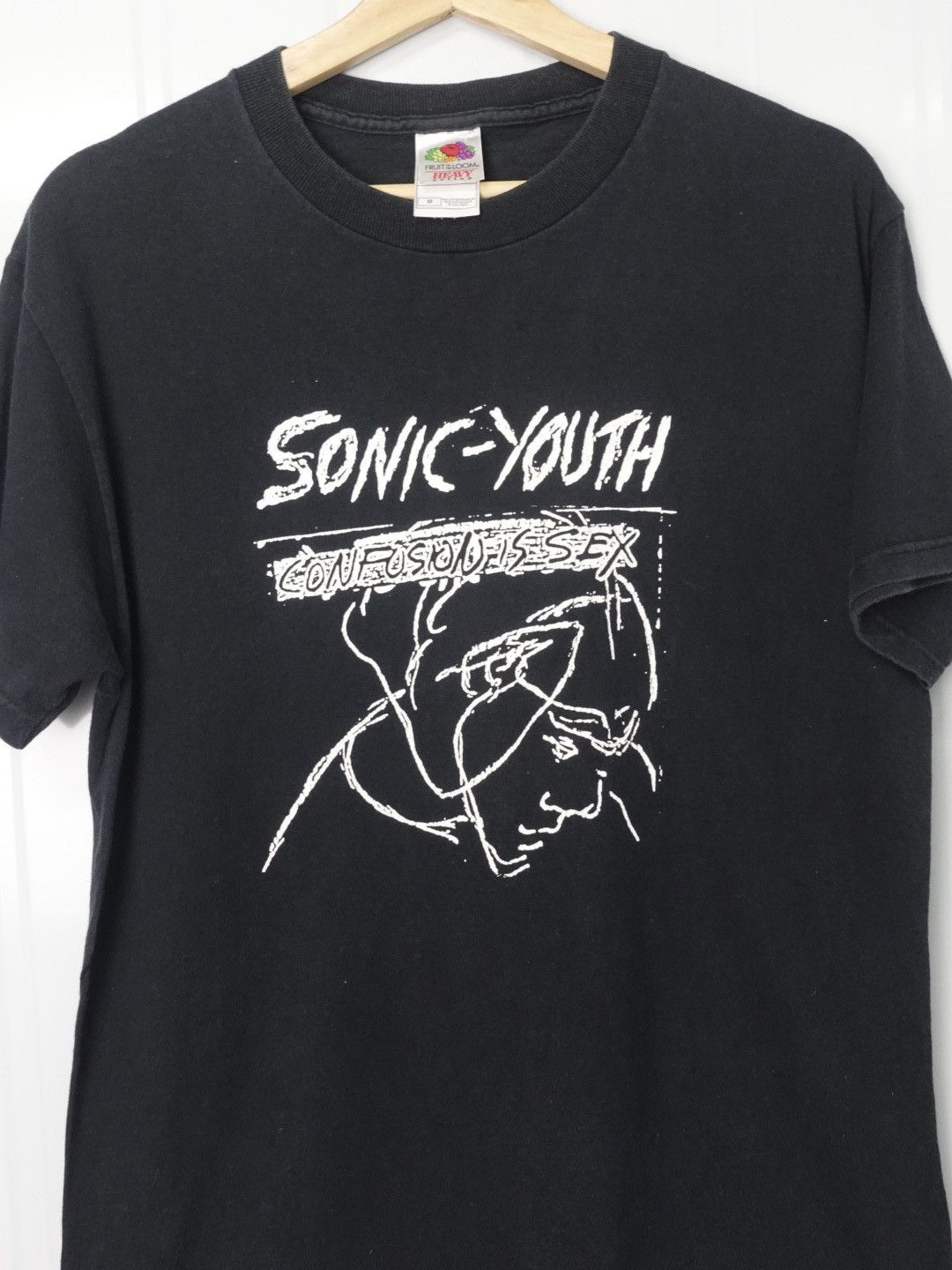 Rare Vintage 90 S Sonic Youth Band Tees Confusion Is Sex Hoodie, Sweatshirt | PodTeesHub.com