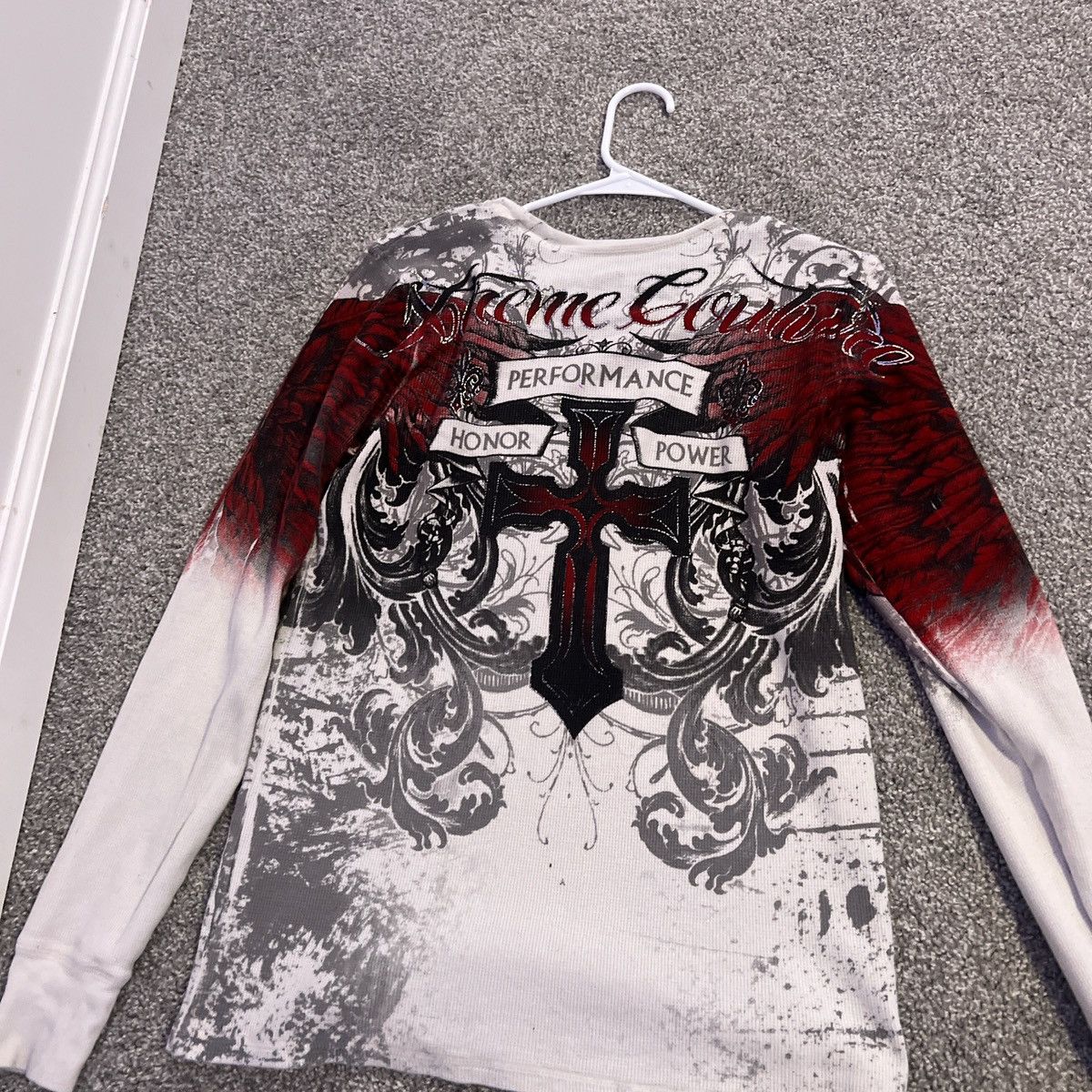 Rare Affliction Style Xtreme Couture Thermal Long Sleeve T-Shirts, Hoodie, Sweatshirt | PodTeesHub.com