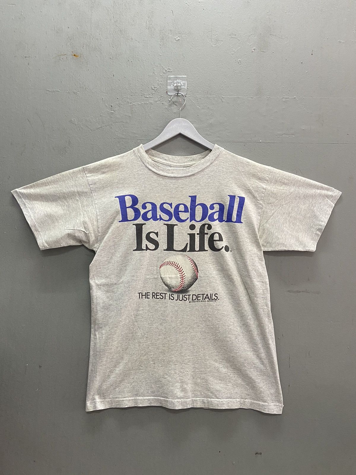 Vintage 1992 Baseball Is Life Big Ball Sports Tee Shirt Hoodie, Sweatshirt | PodTeesHub.com
