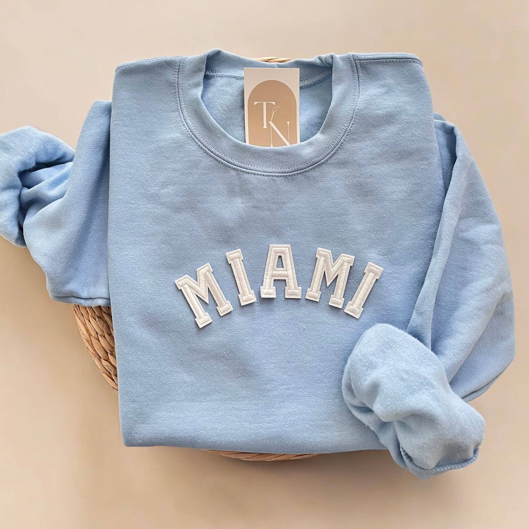 Miami Crewneck Sweatshirt, Miami Florida Sweater T-Shirts, Hoodie | PodTeesHub.com