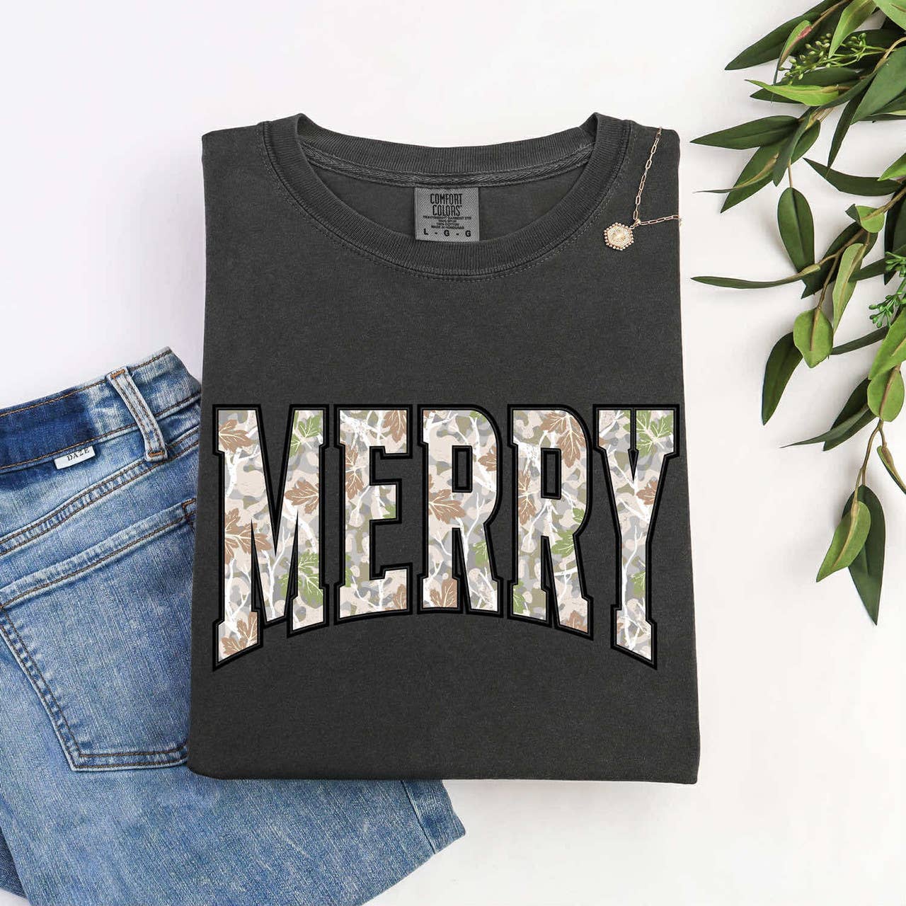 Camo Merry Tee Hoodie, Sweatshirt | PodTeesHub.com