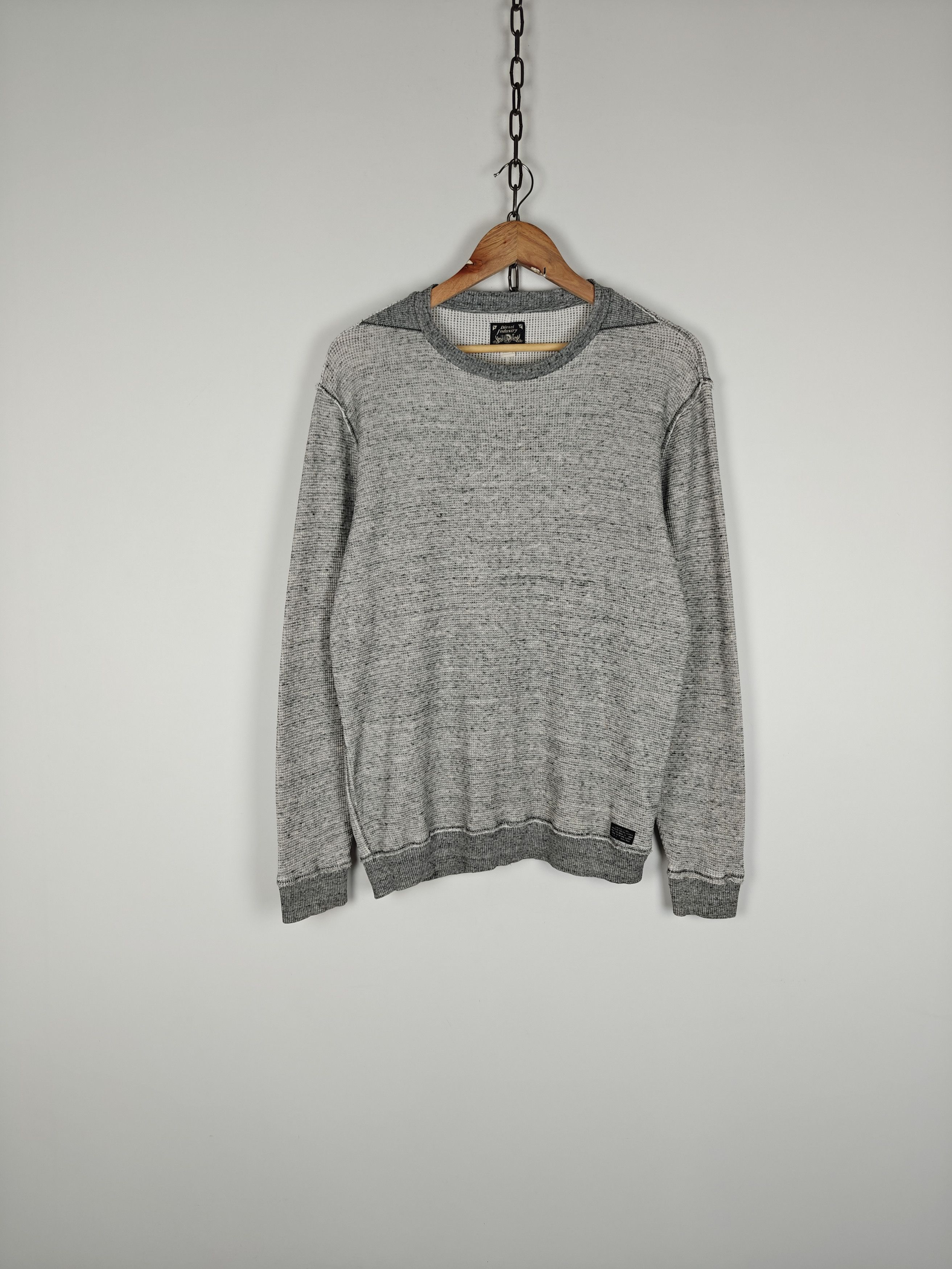 Diesel Industry Sweater Crewneck Pullover Gray Size M T-Shirts, Hoodie, Sweatshirt | PodTeesHub.com