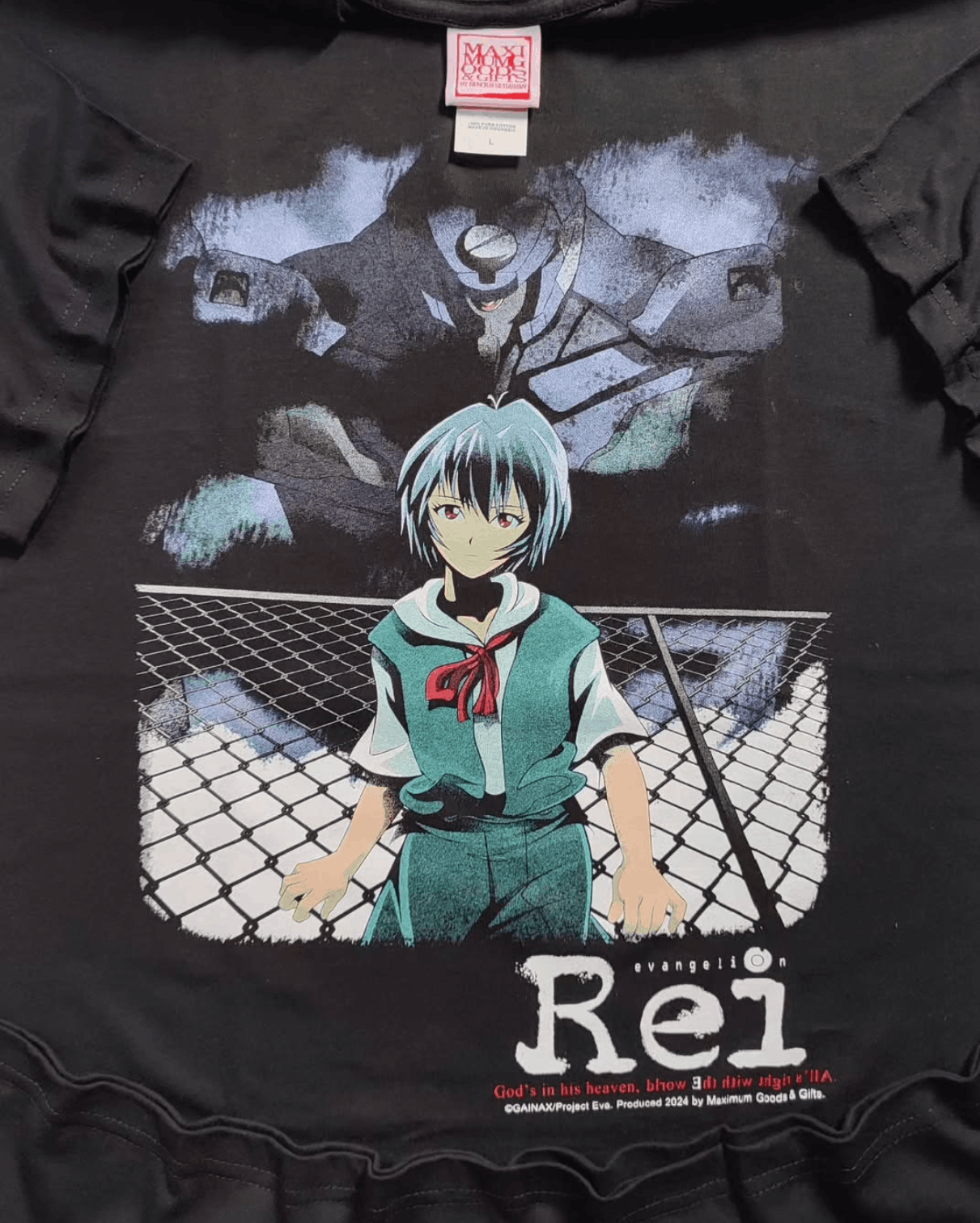 Anime T Shirt Evangelion Rei Ayanami Riff Off Lain Iwakura Anime Hoodie, Sweatshirt | PodTeesHub.com