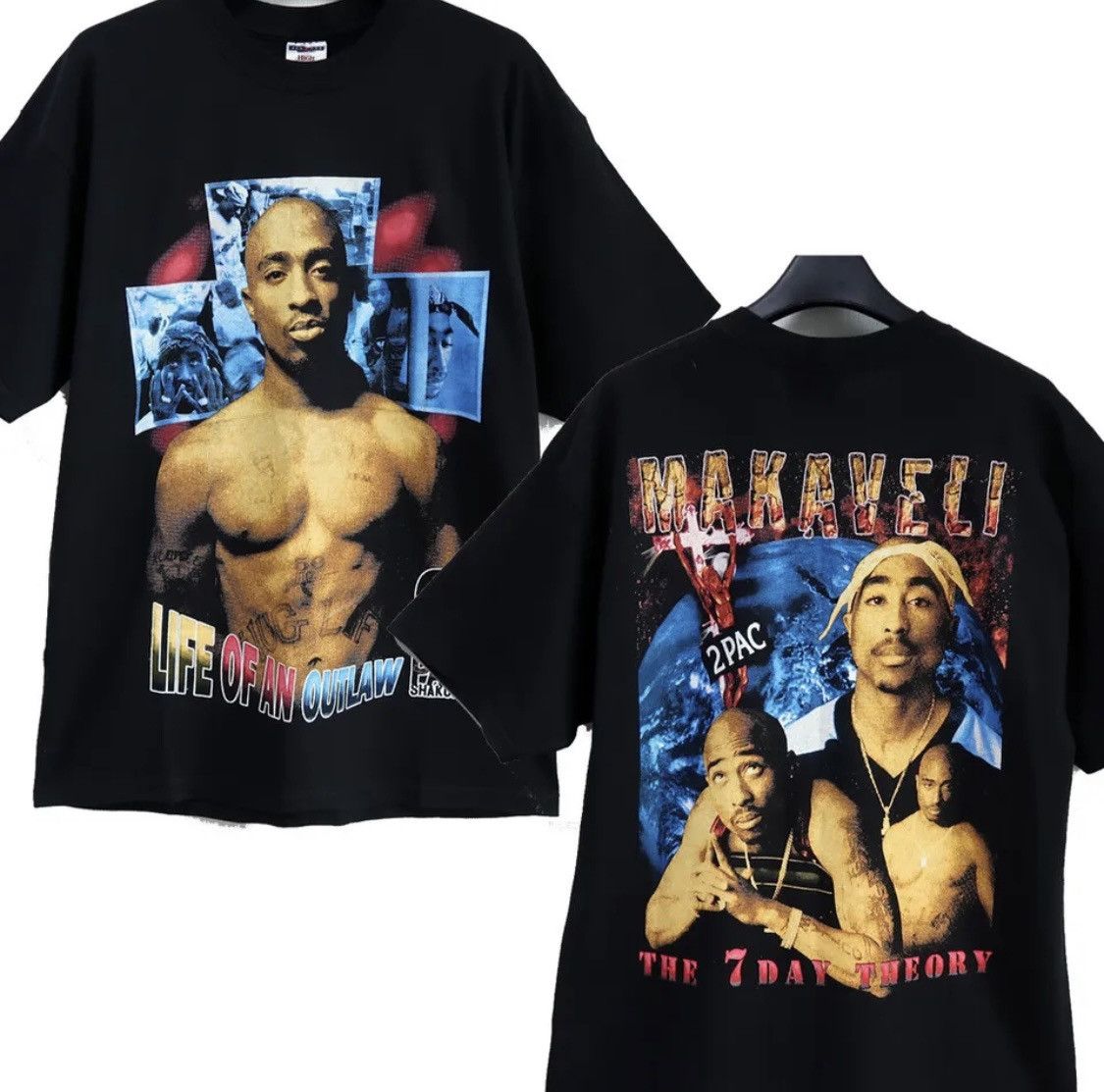 90s Vintage 2pac Rap Tee Size Xl Tupac Shakur T Shirt Death Hoodie, Sweatshirt | PodTeesHub.com