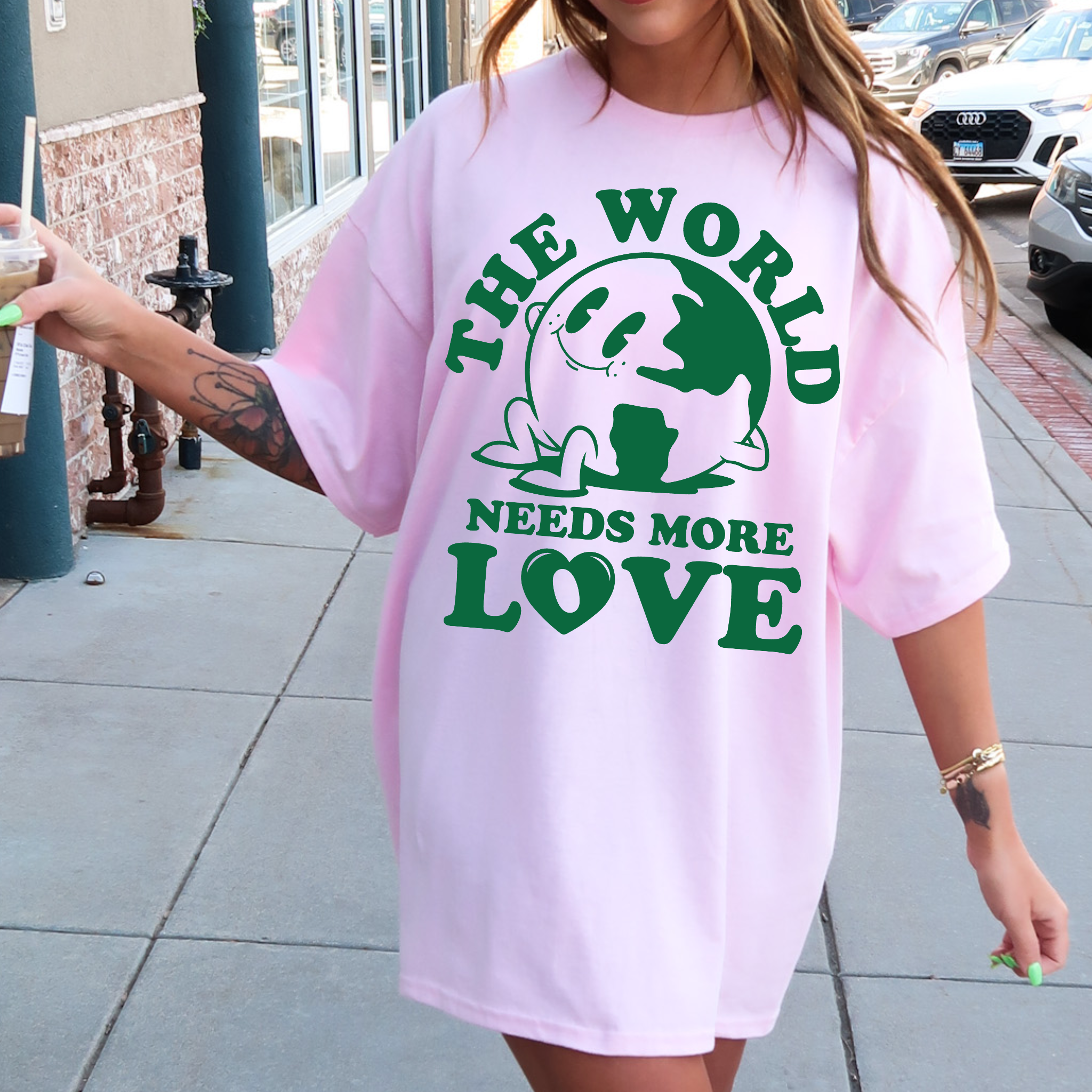 The World Needs More Love Comfort Color Graphic Tee Hoodie, Sweatshirt | PodTeesHub.com