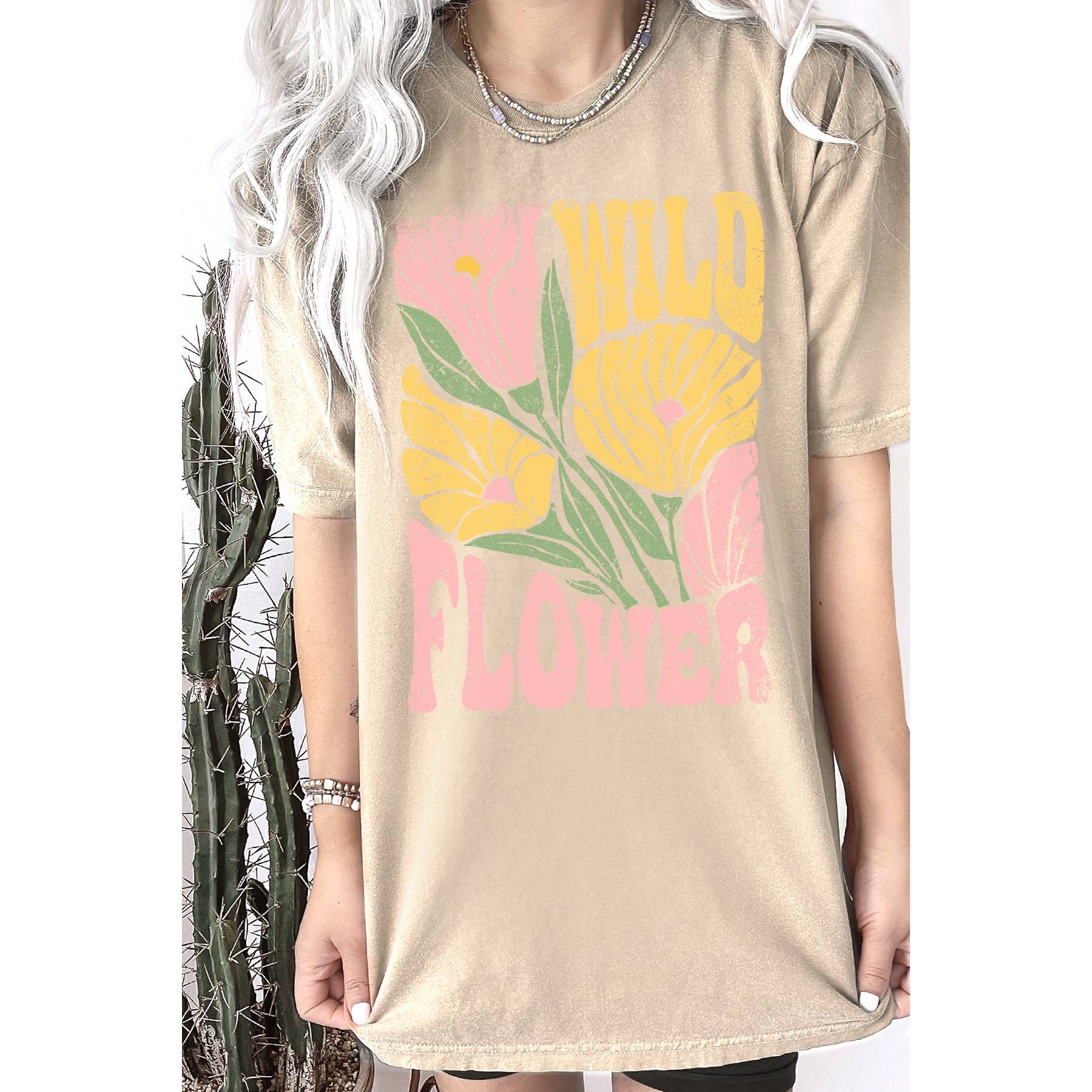 Wild Flower - Women's Screen Printed T-Shirt Hoodie, Sweatshirt | PodTeesHub.com