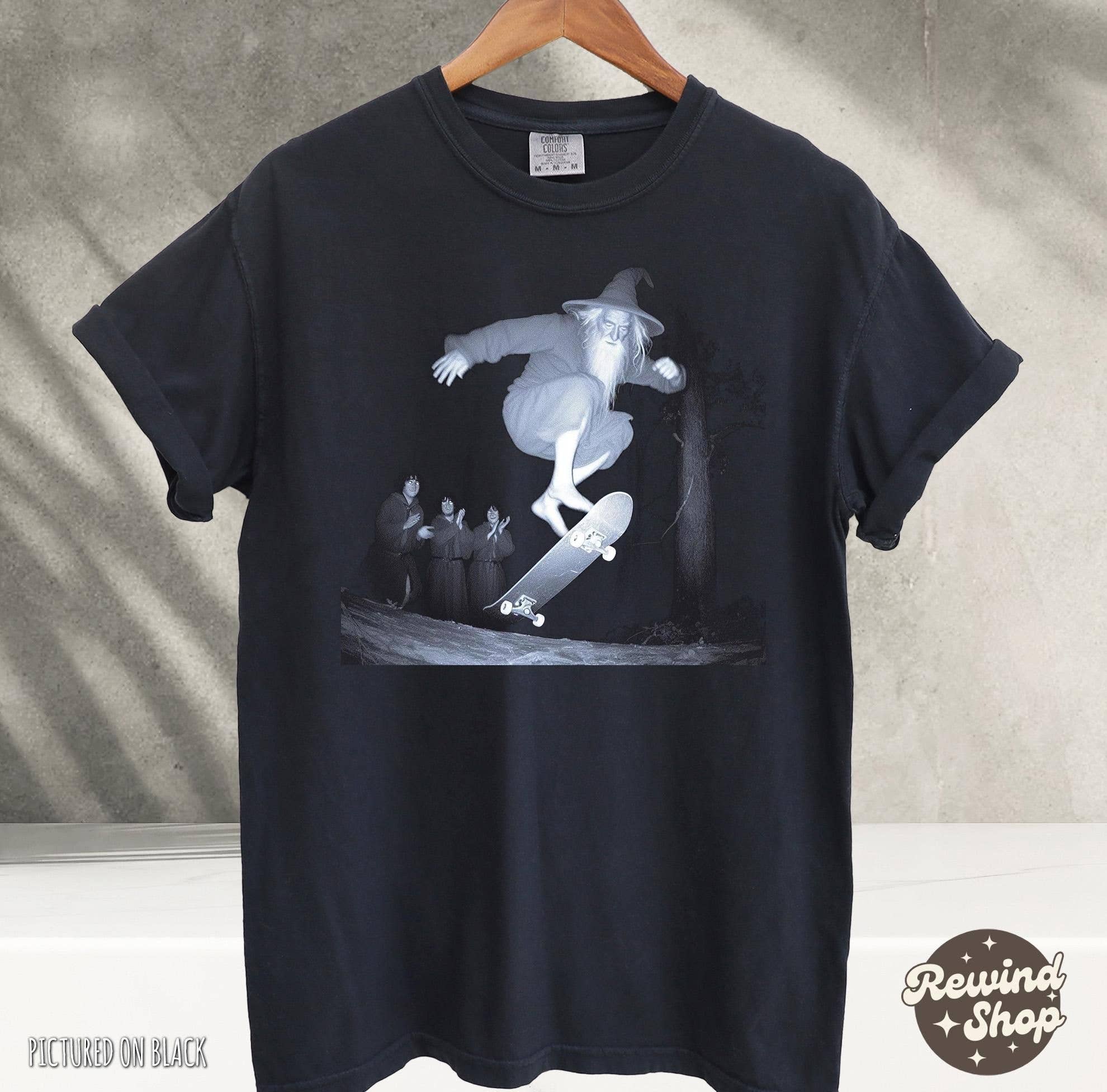 Vintage Wizard Skateboarding Meme Tee Hoodie, Sweatshirt | PodTeesHub.com