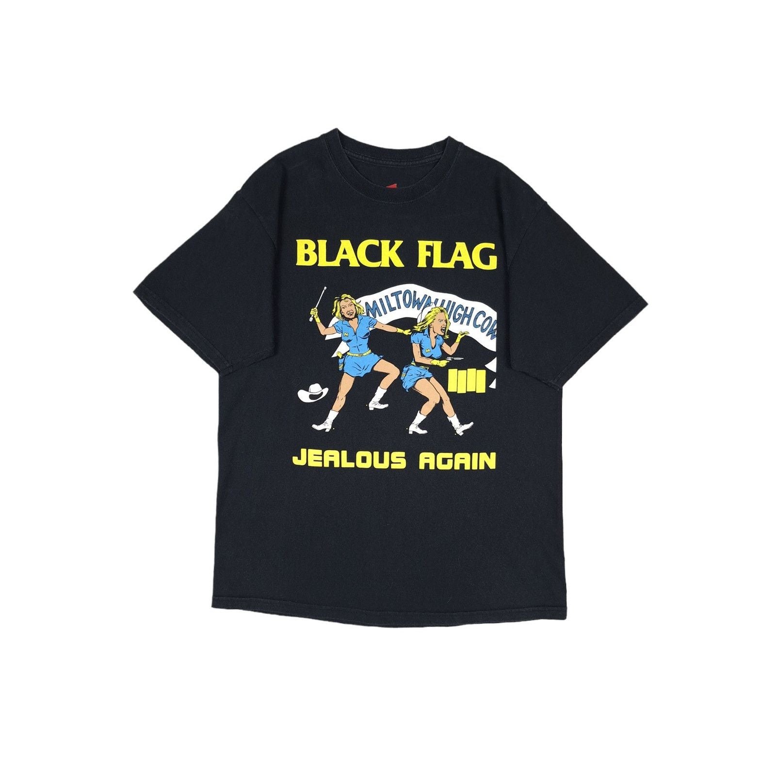 Band Tees 90s Black Flag Jealous Again Hardcore Punk Yellow T Shirt Hoodie, Sweatshirt | PodTeesHub.com