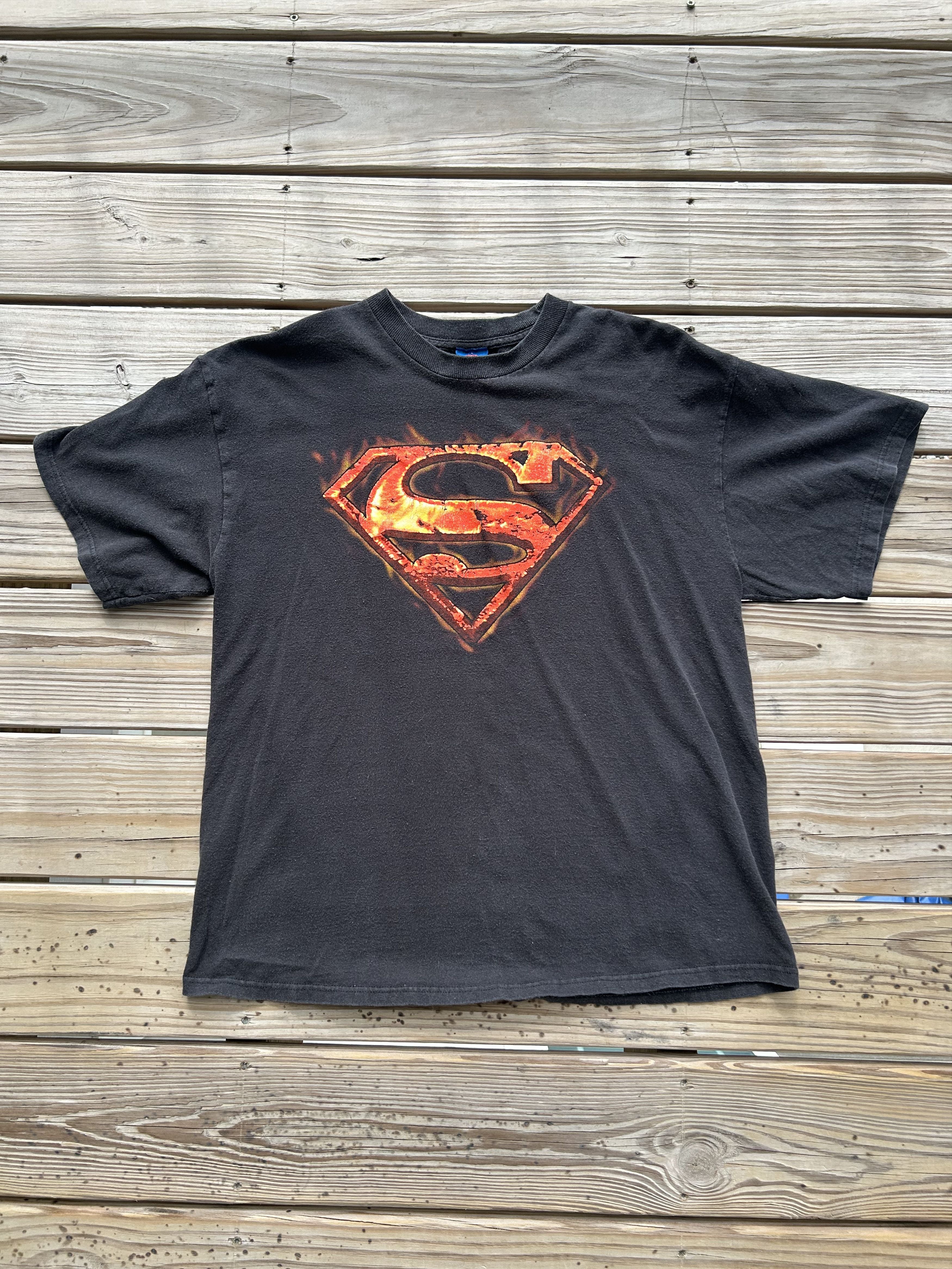 Vintage Super Man Flame Logo T-Shirts, Hoodie, Sweatshirt | PodTeesHub.com