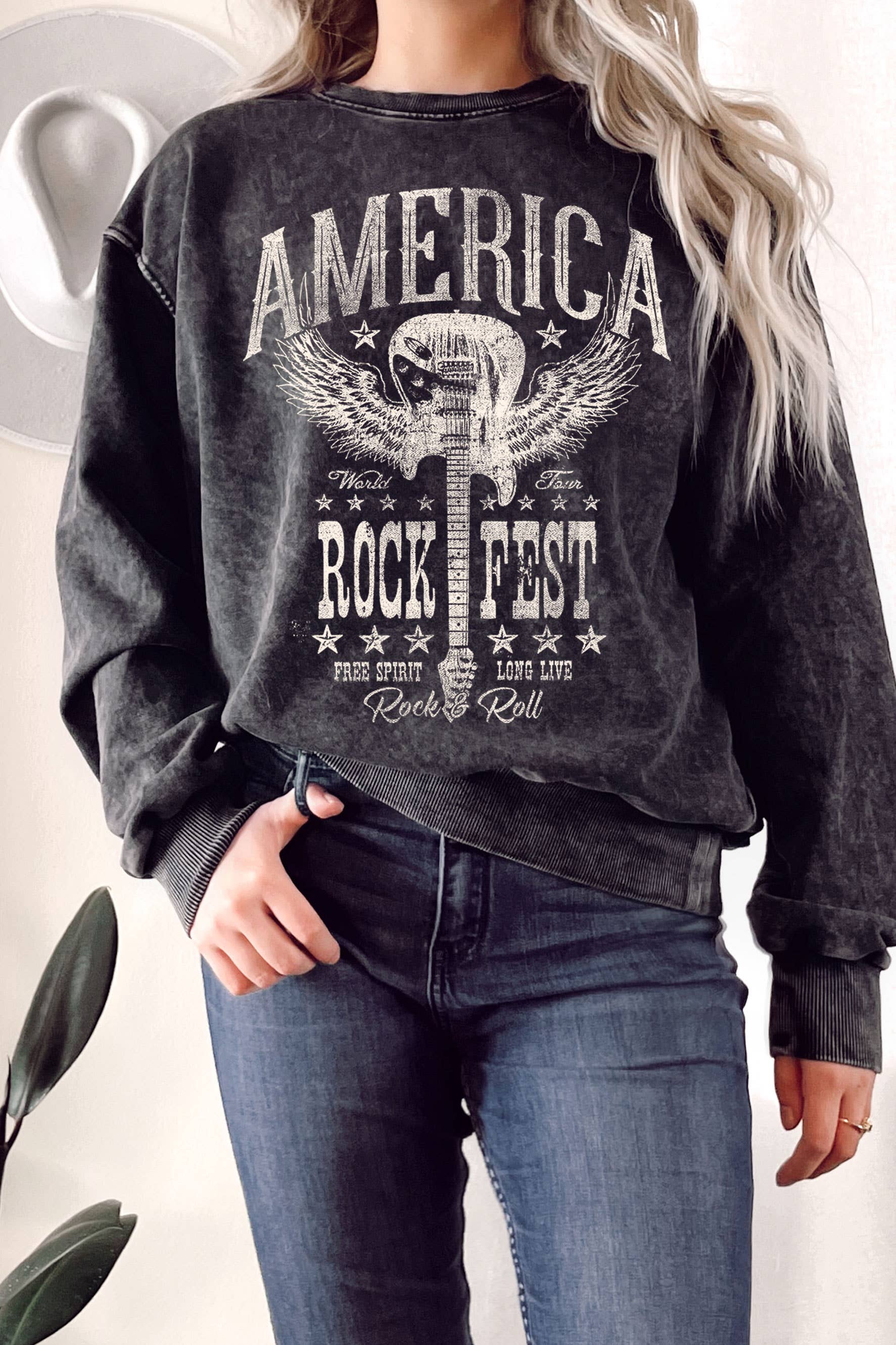 America Rock Fest Guitar Mineral Graphix Terry Sweatshirt T-Shirts, Hoodie | PodTeesHub.com