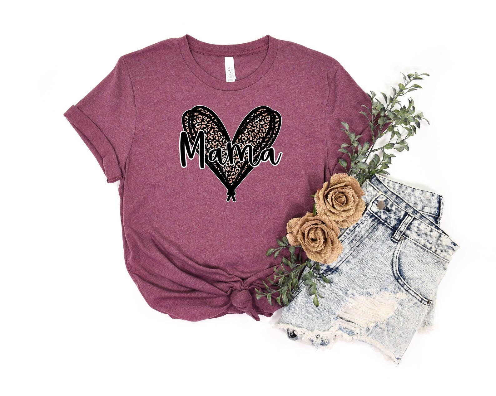 Leopard Heart Mama T-Shirt Hoodie, Sweatshirt | PodTeesHub.com