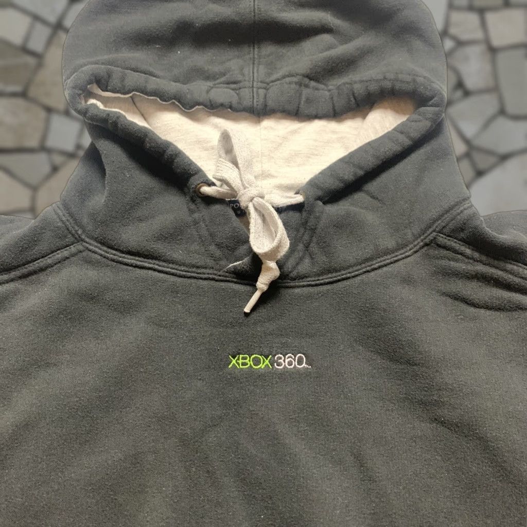 Vintage Xbox 360 Hoodie Center Mini Logo Embroidered Men M Black Gaming Pullover Embroidered T-Shirts, Sweatshirt