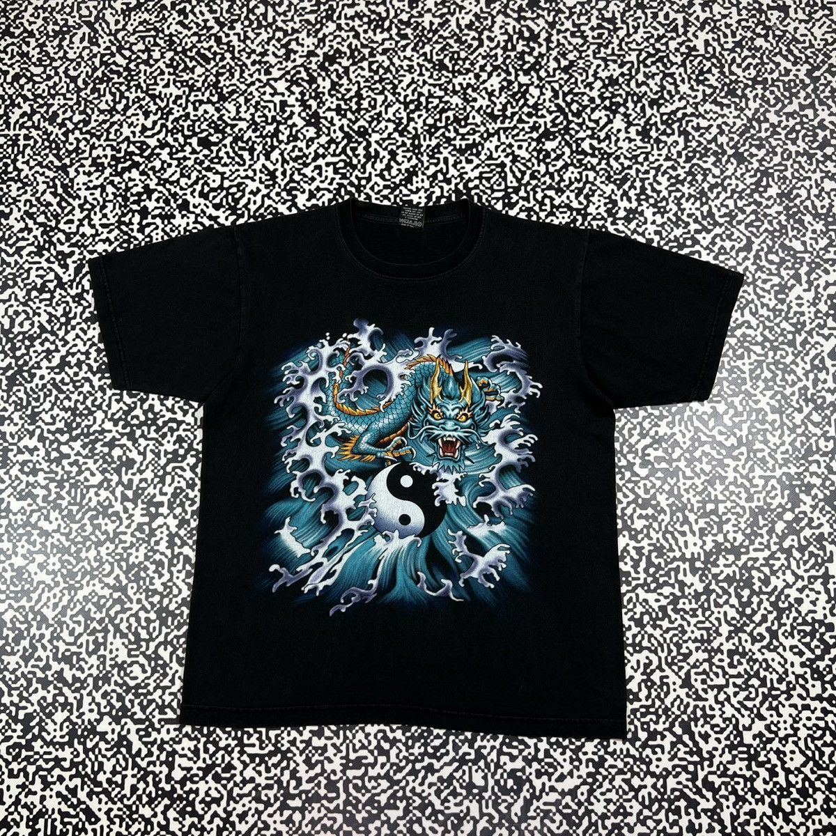 Japanese Brand Vintage Y2k Japanese Dragon Faded Boxy T Shirt 90s Style Hoodie, Sweatshirt | PodTeesHub.com