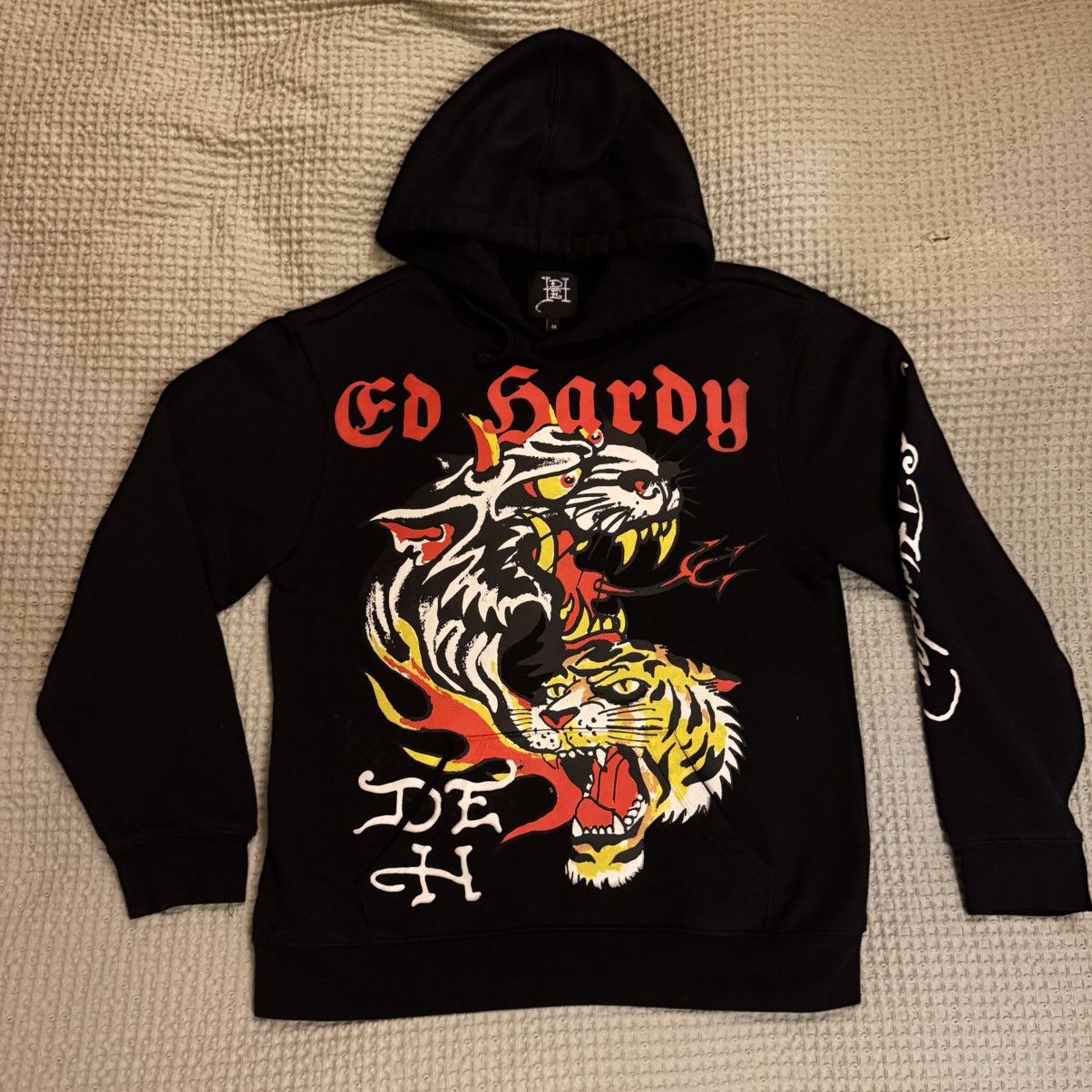 Hardy Ed Hardy Tiger Graphic Hoodie T-Shirts, Sweatshirt | PodTeesHub.com