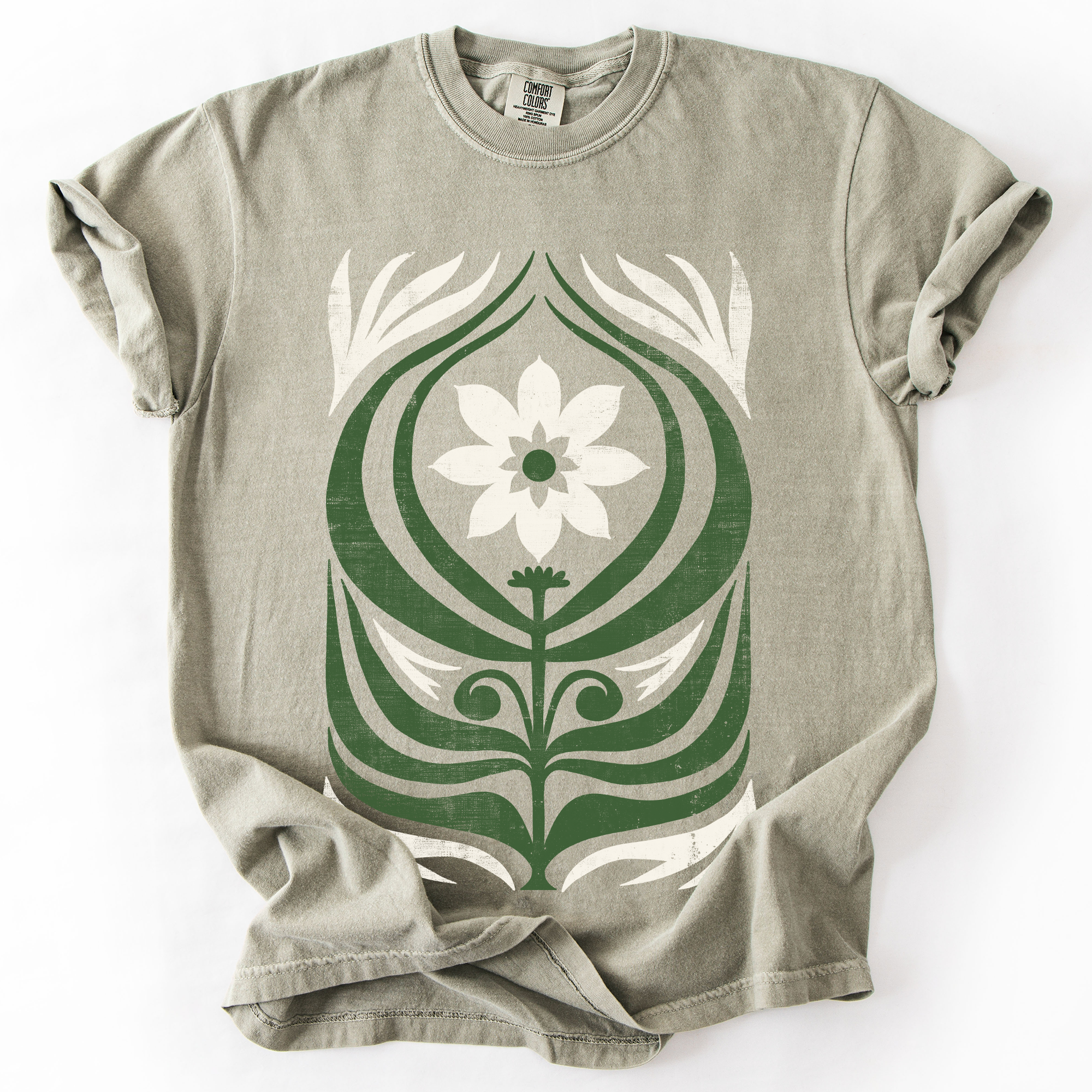 White Daisy Floral, Vintage Boho, Nature T-Shirt Hoodie, Sweatshirt | PodTeesHub.com