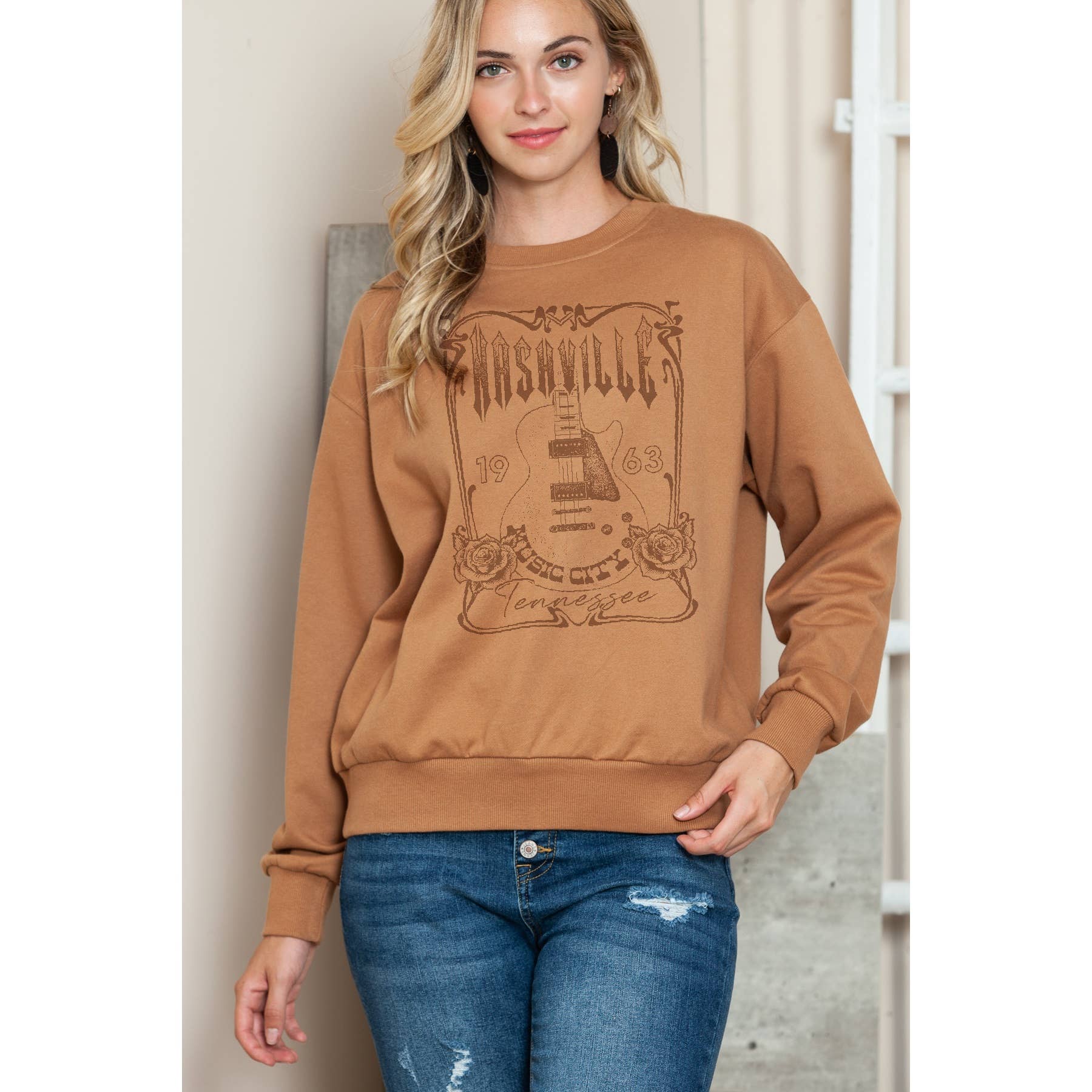 Nashville - Crewneck Sweatshirt T-Shirts, Hoodie | PodTeesHub.com
