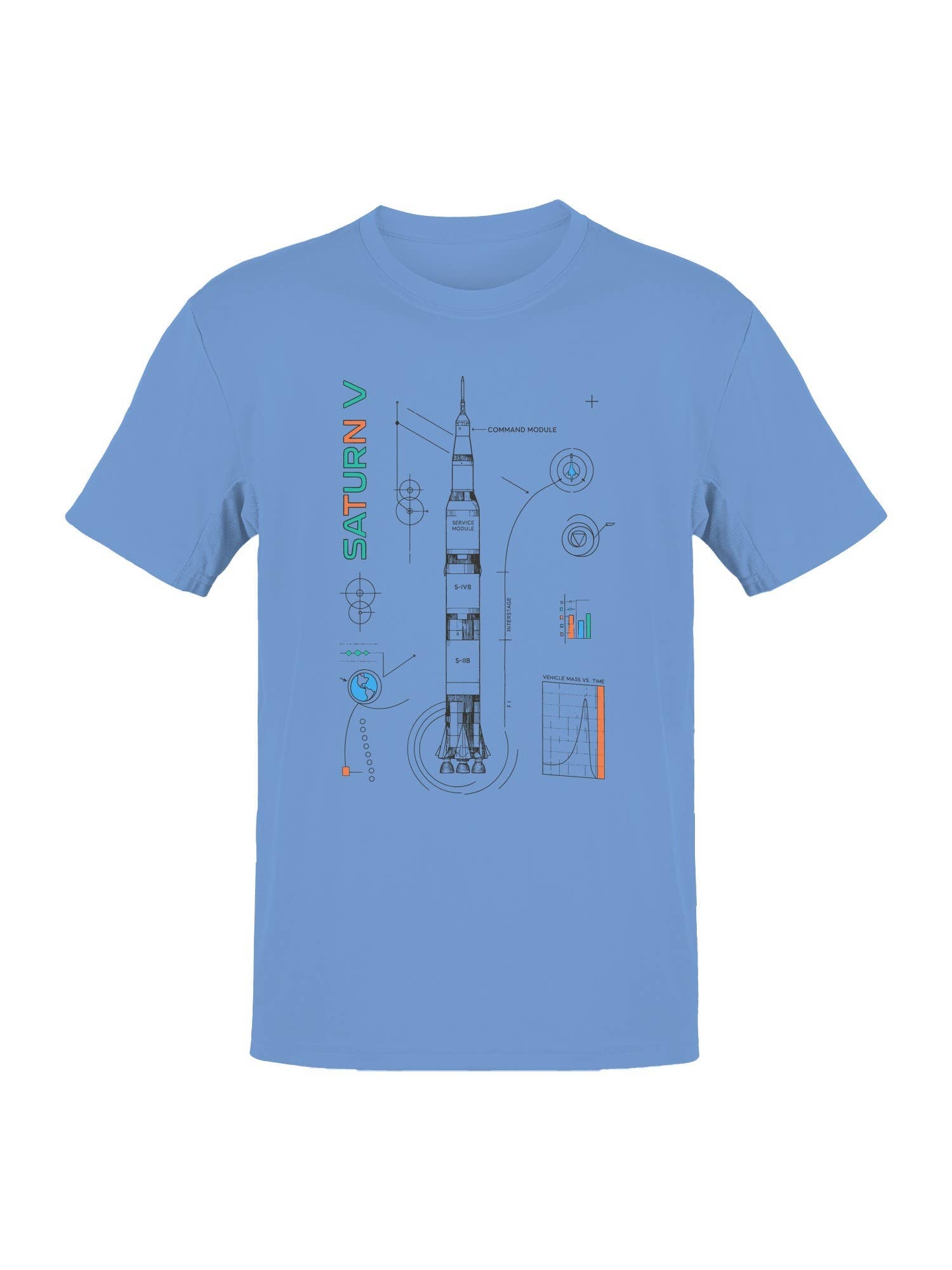 Saturn V Rocket Blueprint Design Men's T-Shirt Hoodie, Sweatshirt | PodTeesHub.com