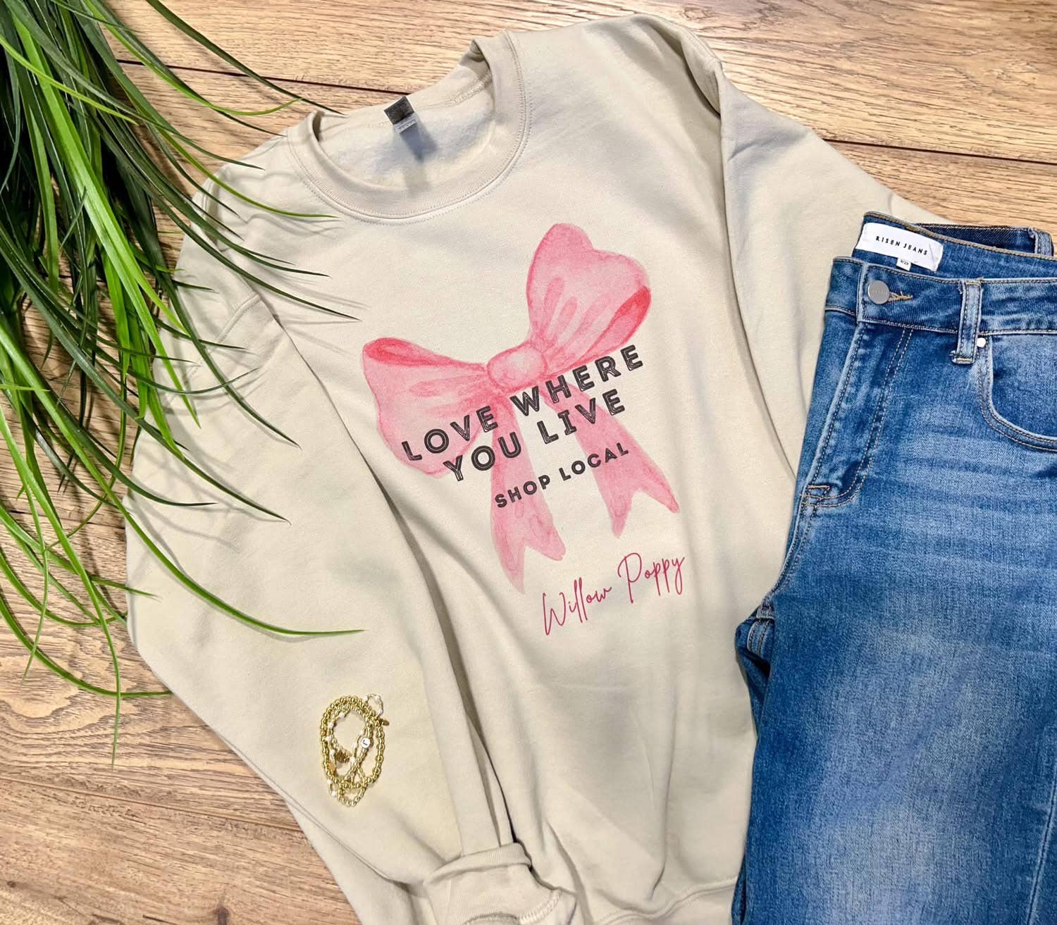 Custom Bow Shop Local Graphic Sweatshirt T-Shirts, Hoodie | PodTeesHub.com