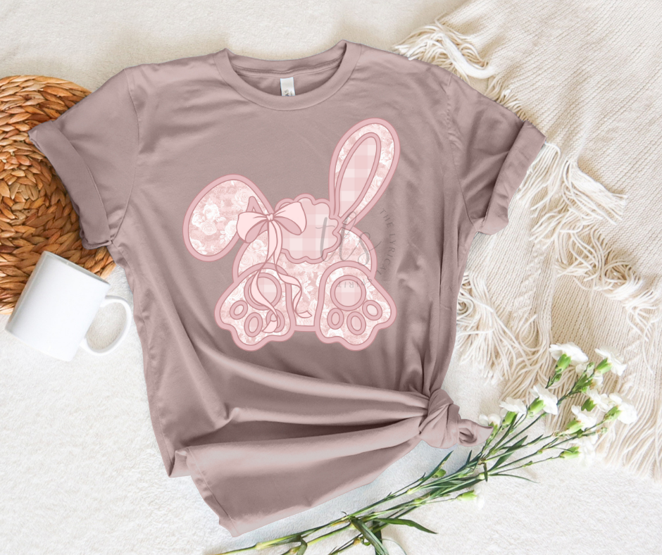 Exclusive Lace Gingham Bunny Easter T-Shirt Hoodie, Sweatshirt | PodTeesHub.com