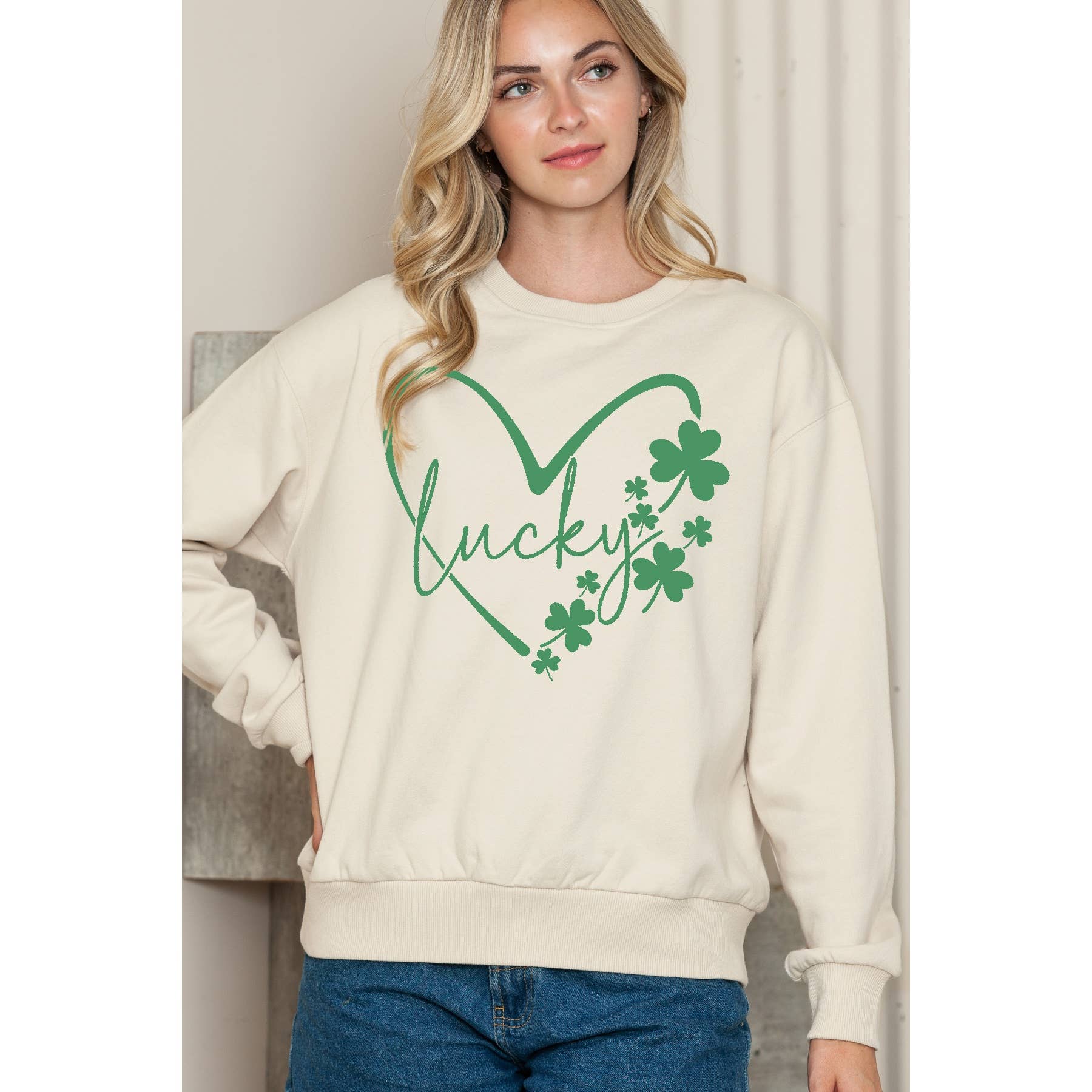 Lucky Clover Crewneck Sweater T-Shirts, Hoodie, Sweatshirt | PodTeesHub.com