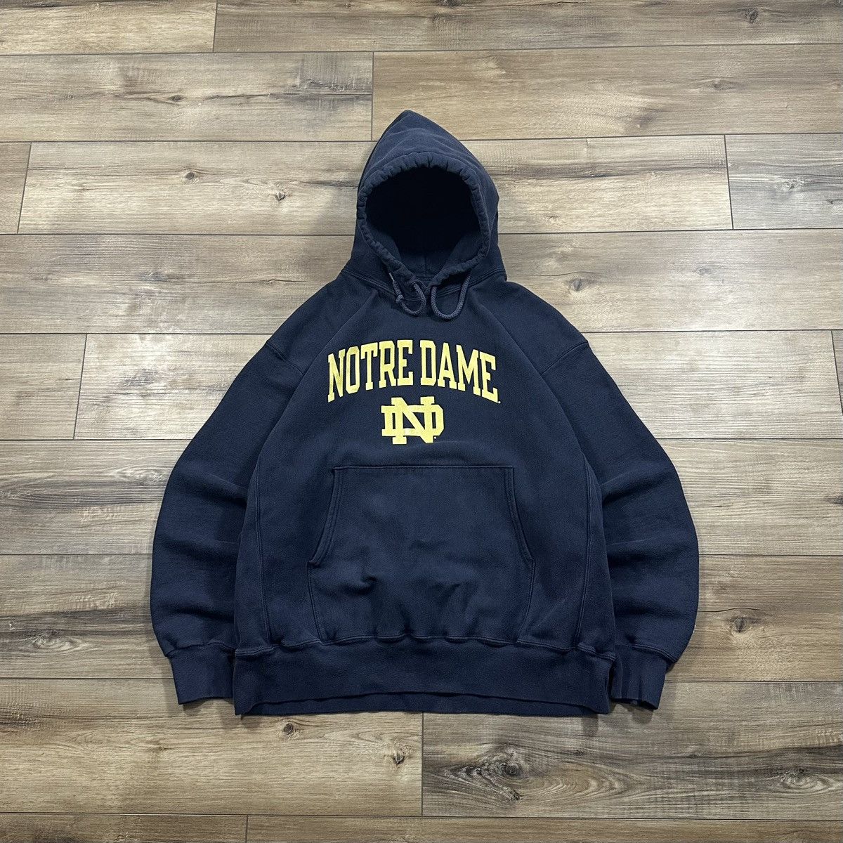 Vintage 90s Notre Dame College Spell Out Pullover Hoodie T-Shirts, Sweatshirt | PodTeesHub.com
