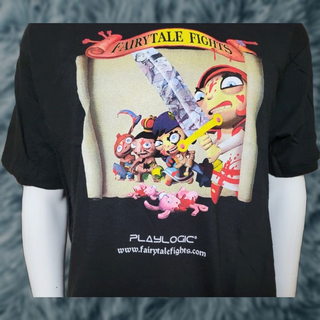 Tultex Vintage Fairytale Fights Playlogic Video Game T Shirt Xl Ps3 X360 Nice Rare Hoodie, Sweatshirt | PodTeesHub.com