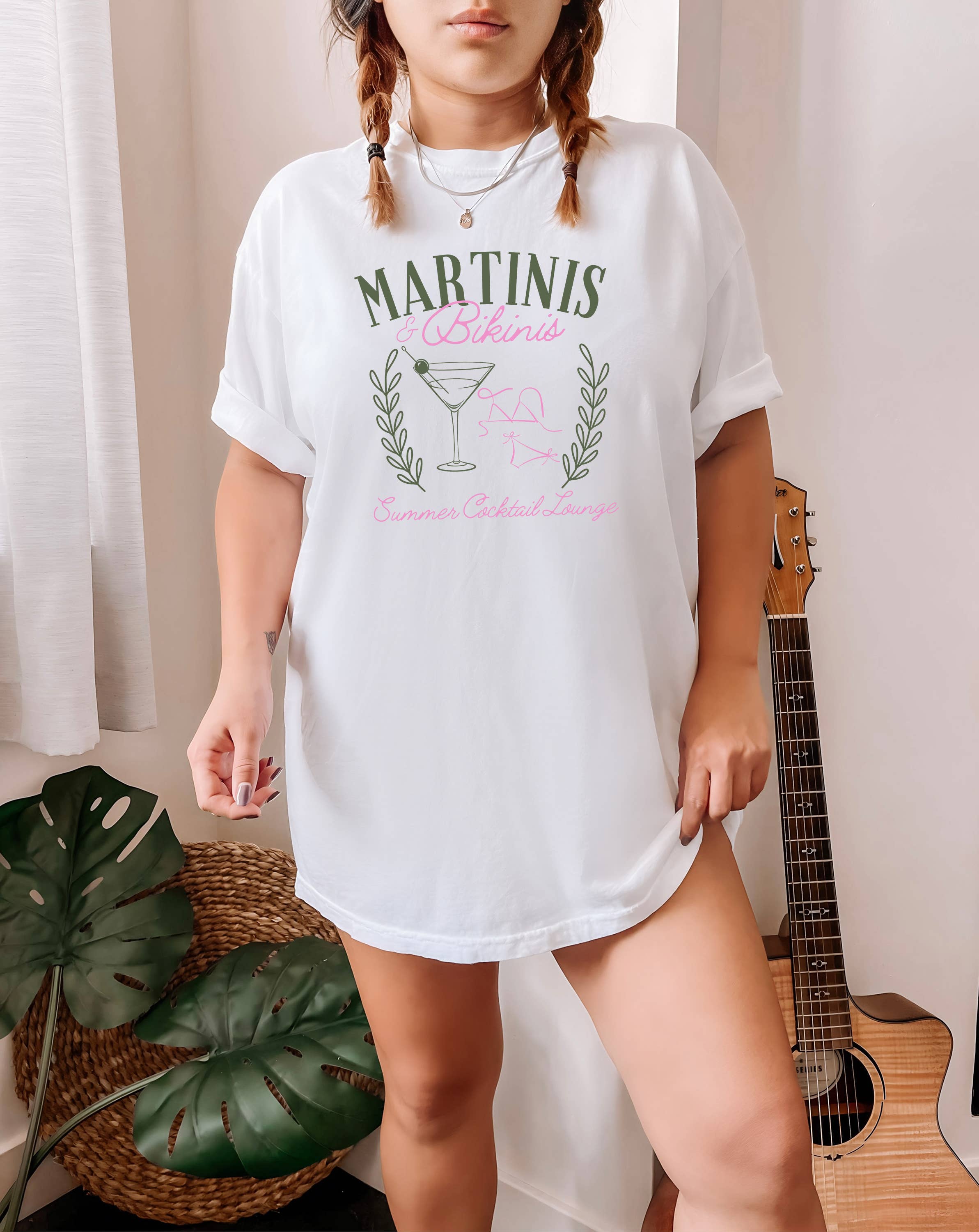 Martinis and Bikinis Graphic Tee, Summer Apparel, Vacation Hoodie, Sweatshirt | PodTeesHub.com