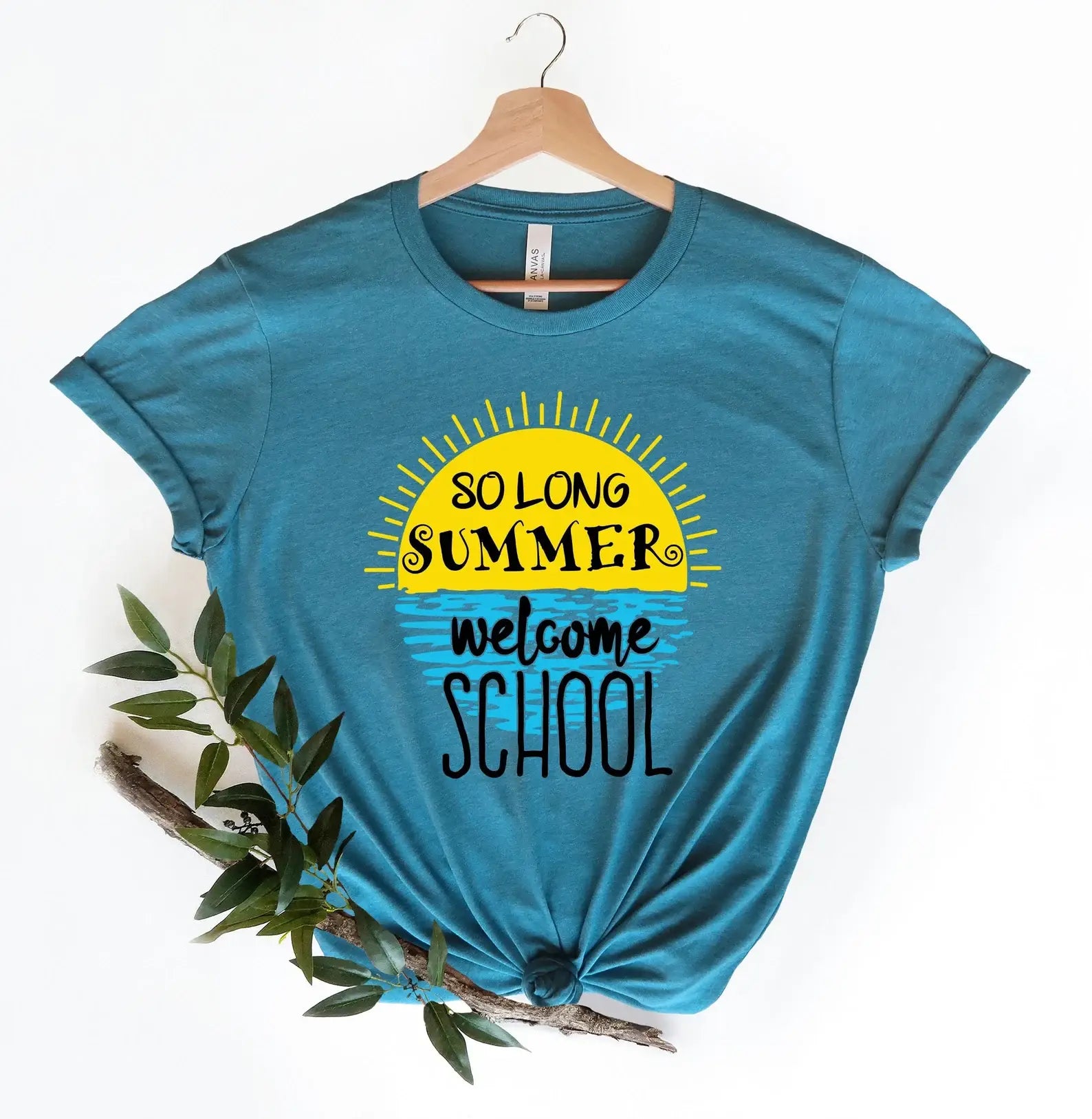 So Long Summer Welcome School T-Shirt Hoodie, Sweatshirt | PodTeesHub.com