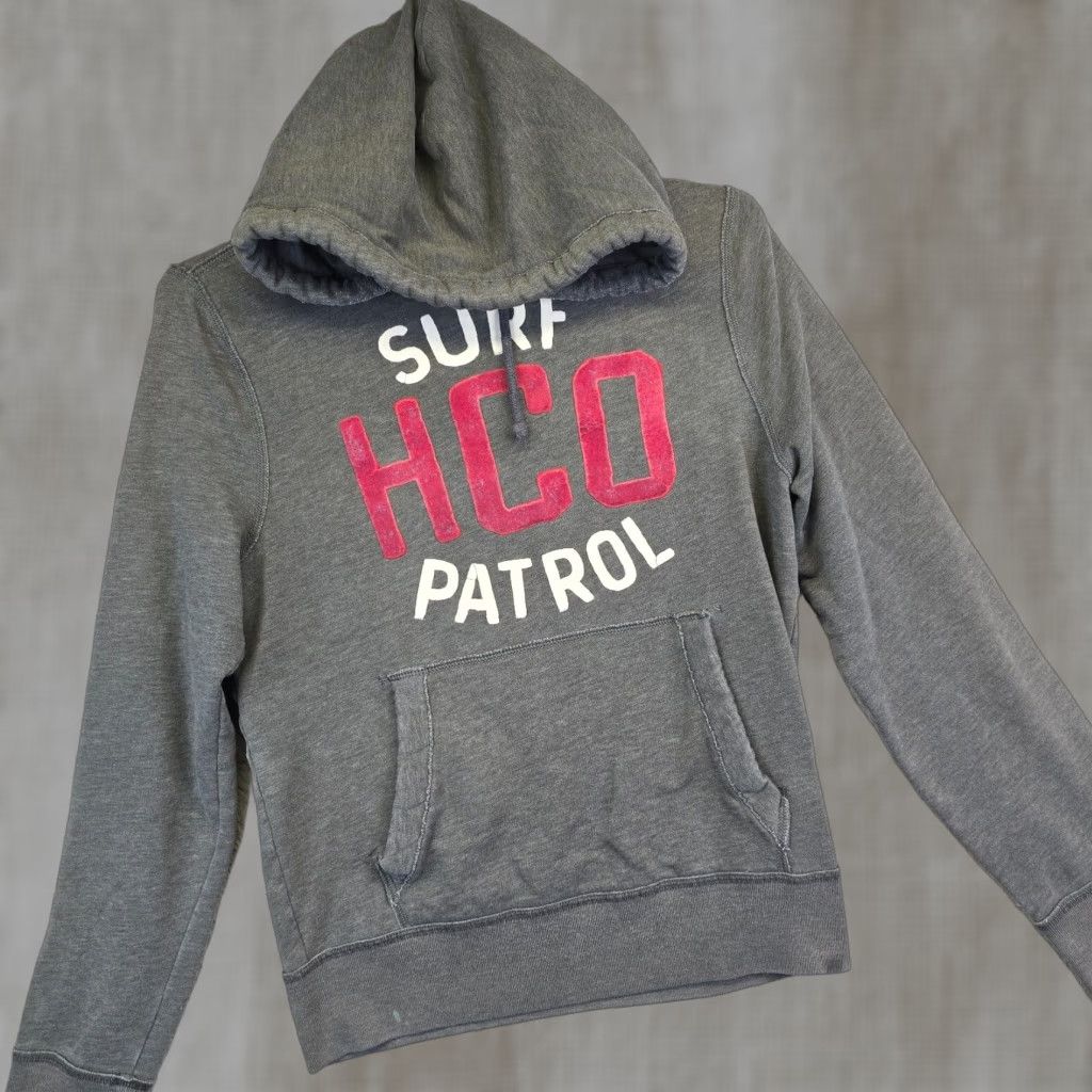 Vintage Vtg Hollister Hoodie Mens L Gray Beach Surf Grunge 90s Vintage Stained Read Hoodie Sweatshir T-Shirts, Sweatshirt