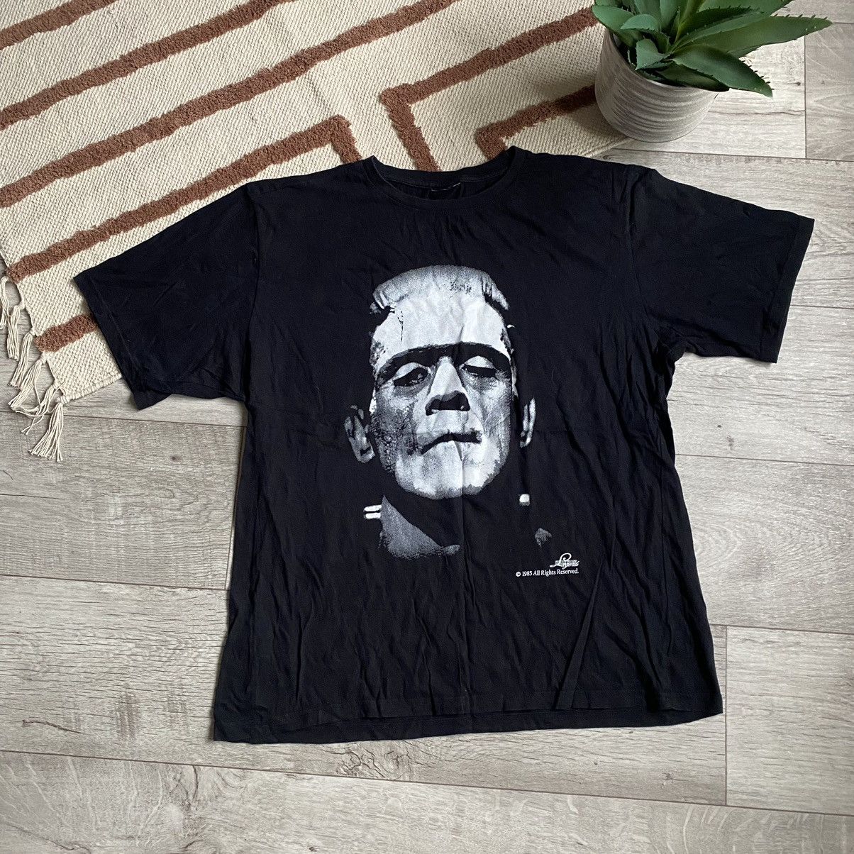 Vintage Frankenstein Creepy Face 1985 Big Face Film T Shirt Hoodie, Sweatshirt | PodTeesHub.com