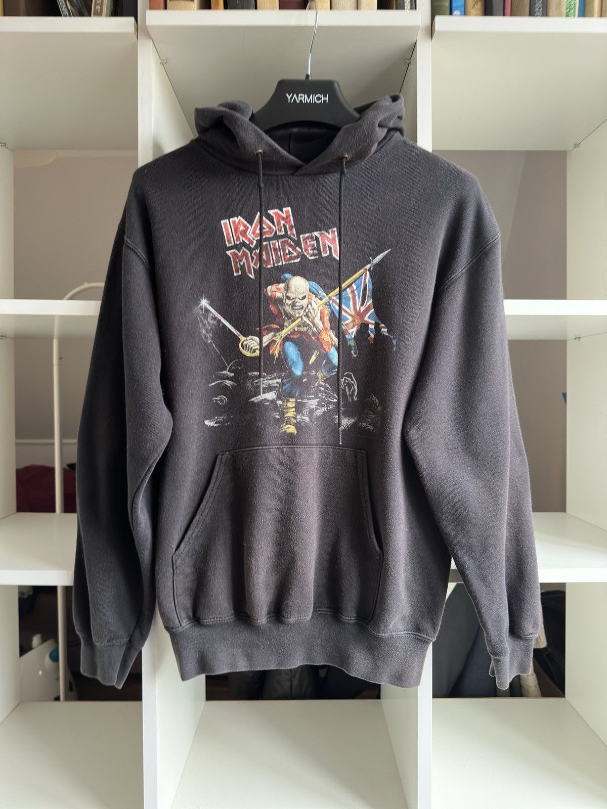 Iron Maiden X Vintage Vintage 2000s Iron Maiden Band Washed Hoodie T-Shirts, Sweatshirt | PodTeesHub.com