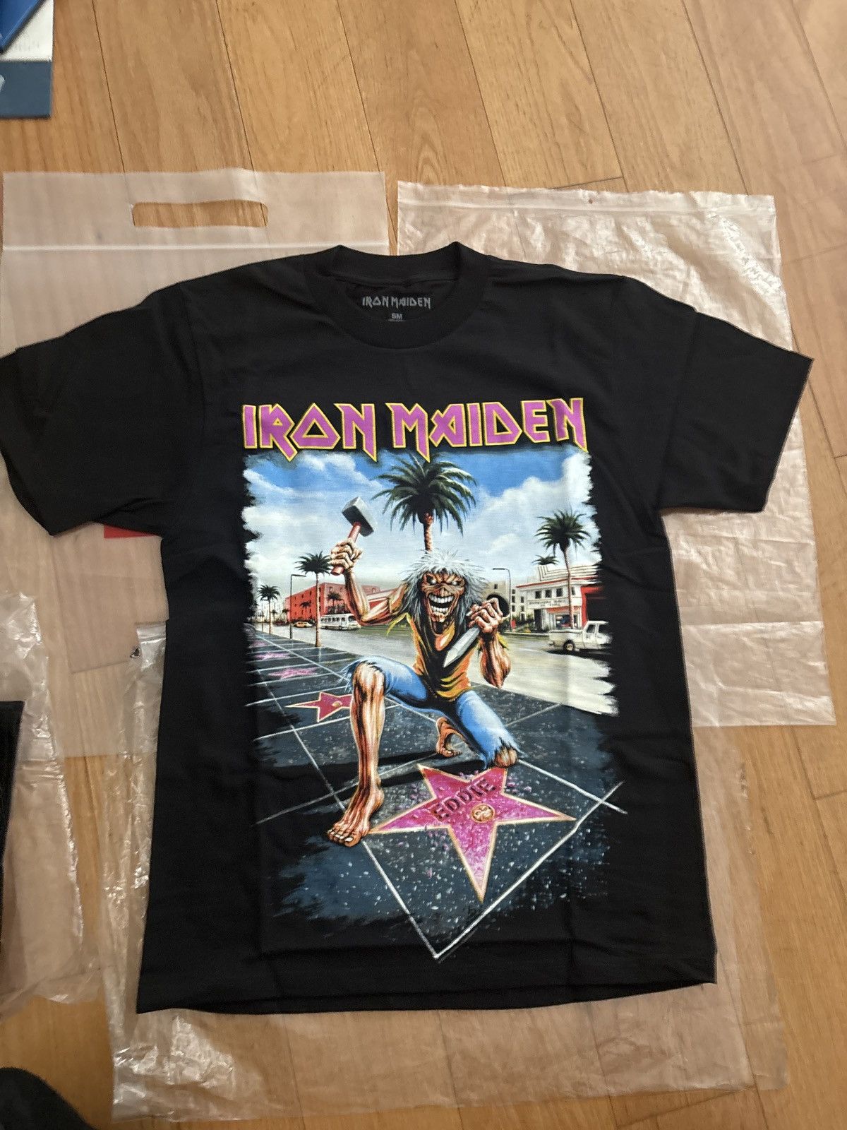 Maiden Iron Maiden Recreation 2008 La Forum Hollywood Tour Black T T-Shirts, Hoodie, Sweatshirt | PodTeesHub.com